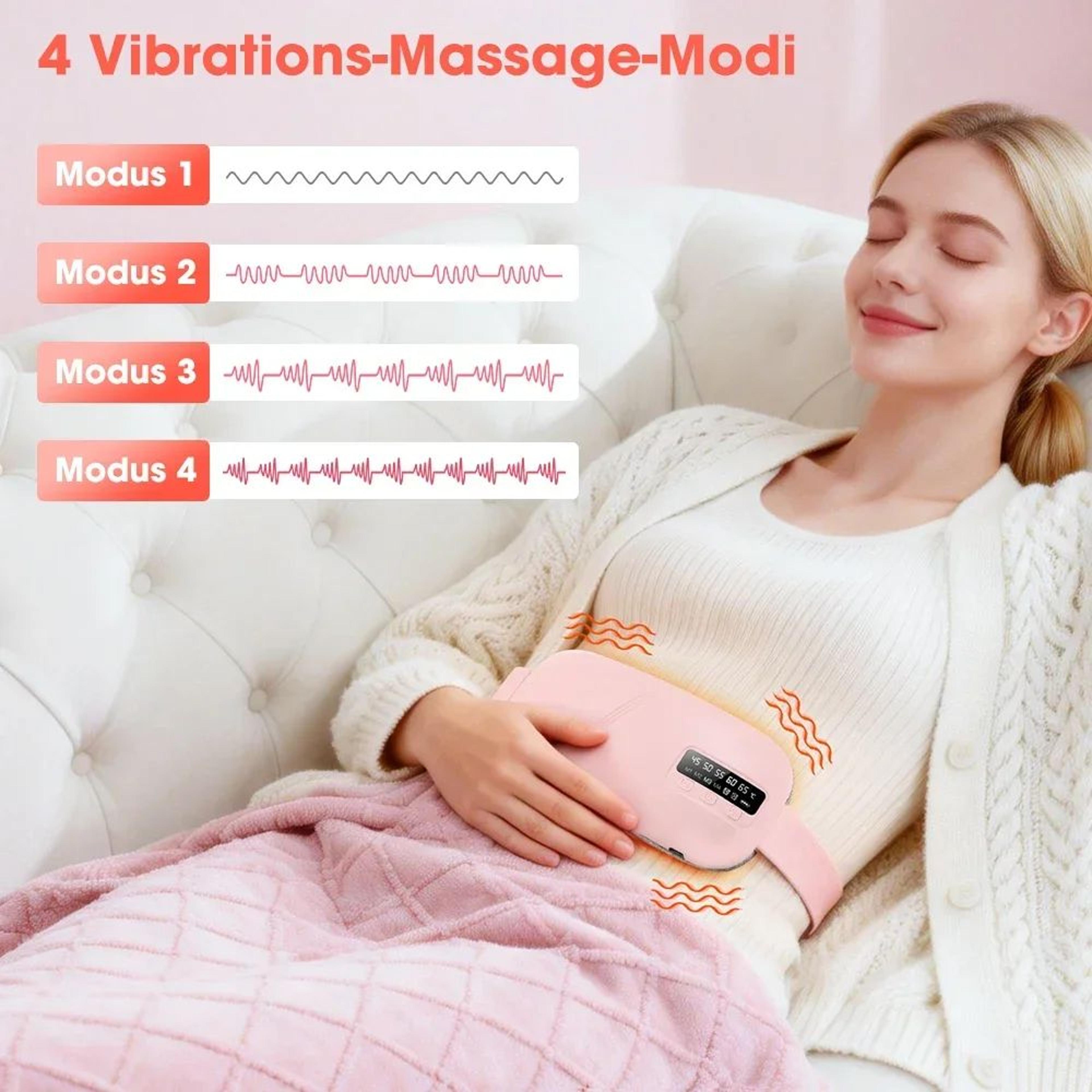 Electric Heating Pad Belt With Vibration For Abdominal And Waist Comfort 2