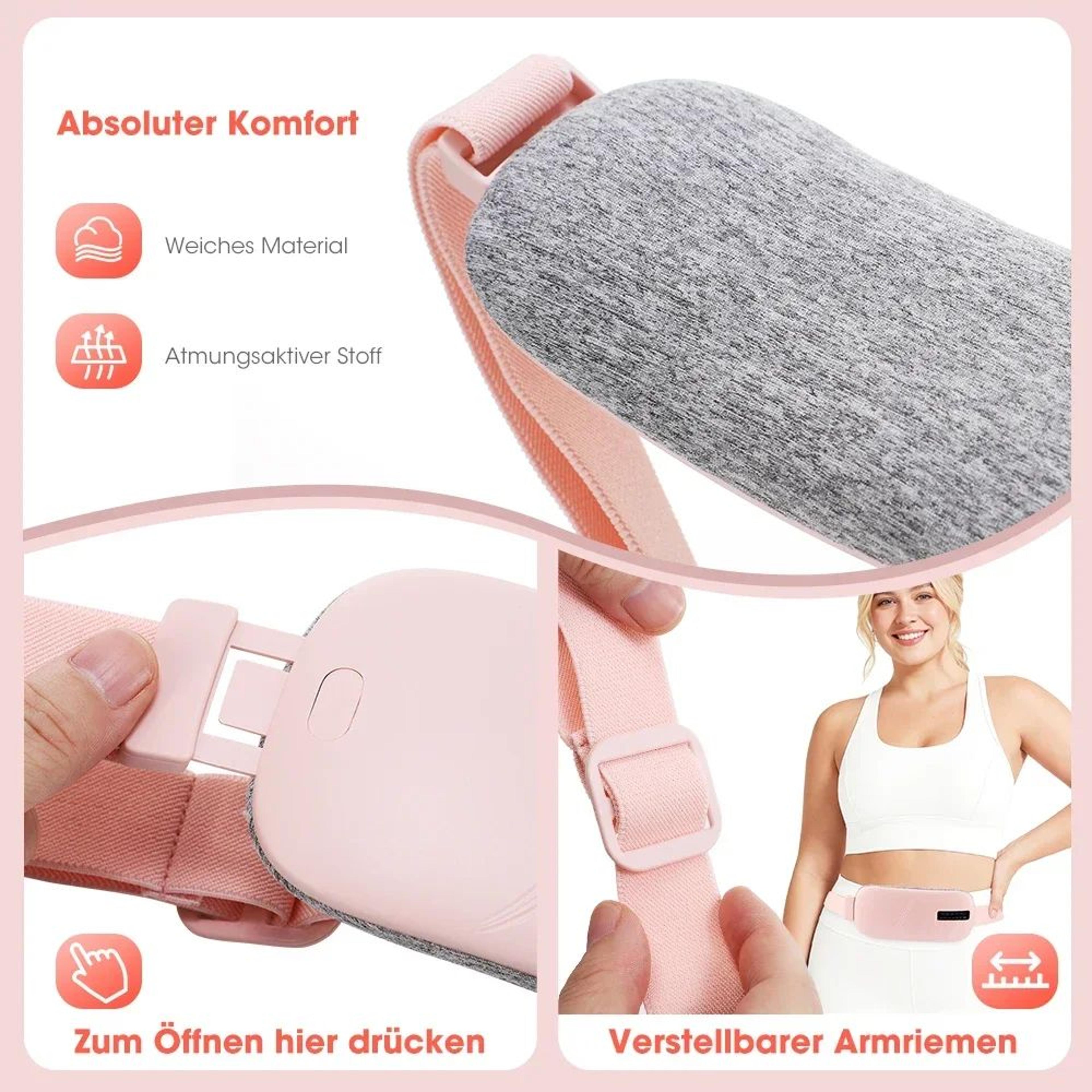Electric Heating Pad Belt With Vibration For Abdominal And Waist Comfort 4