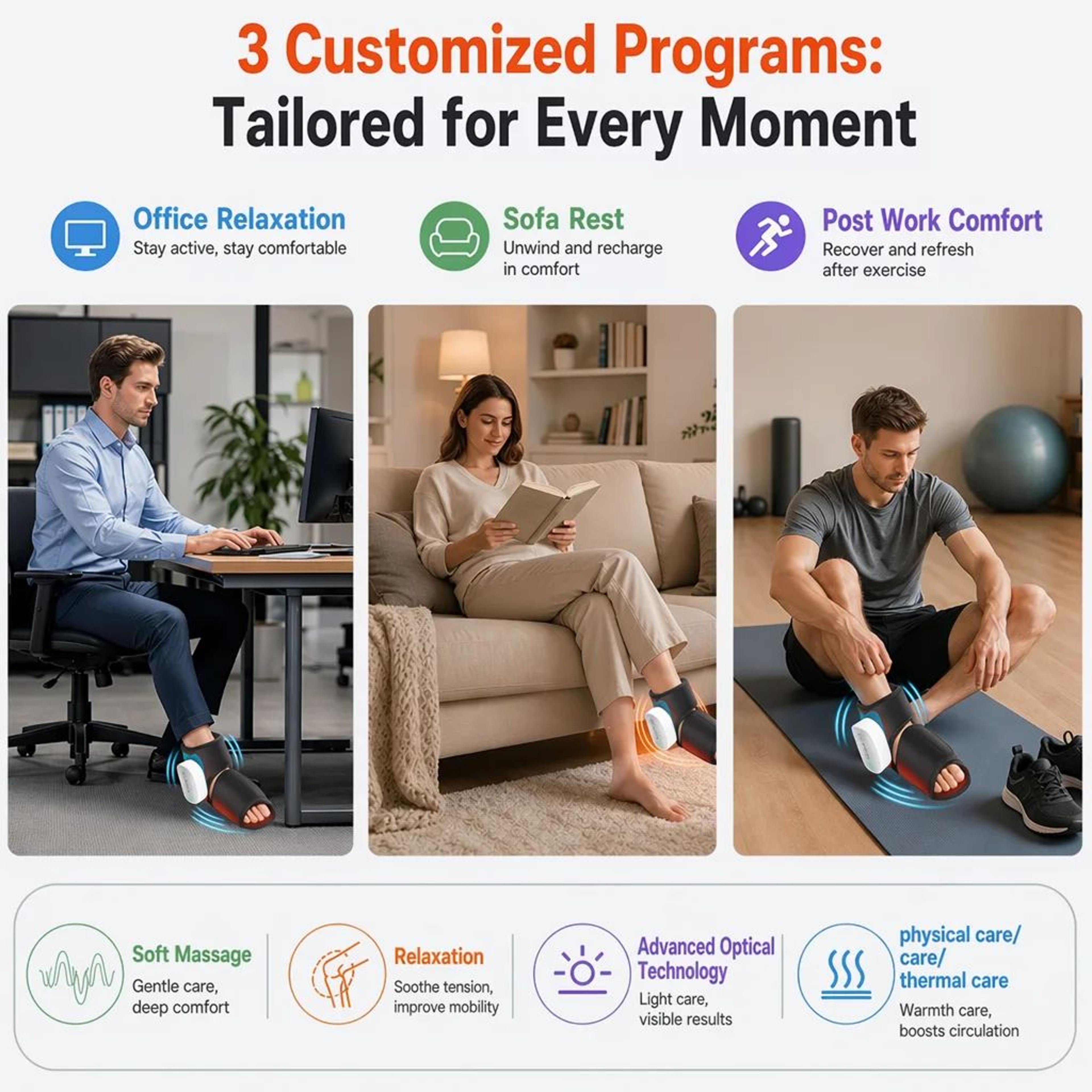 Cordless Heated Ankle Compression Massager With Air Compression Therapy 3