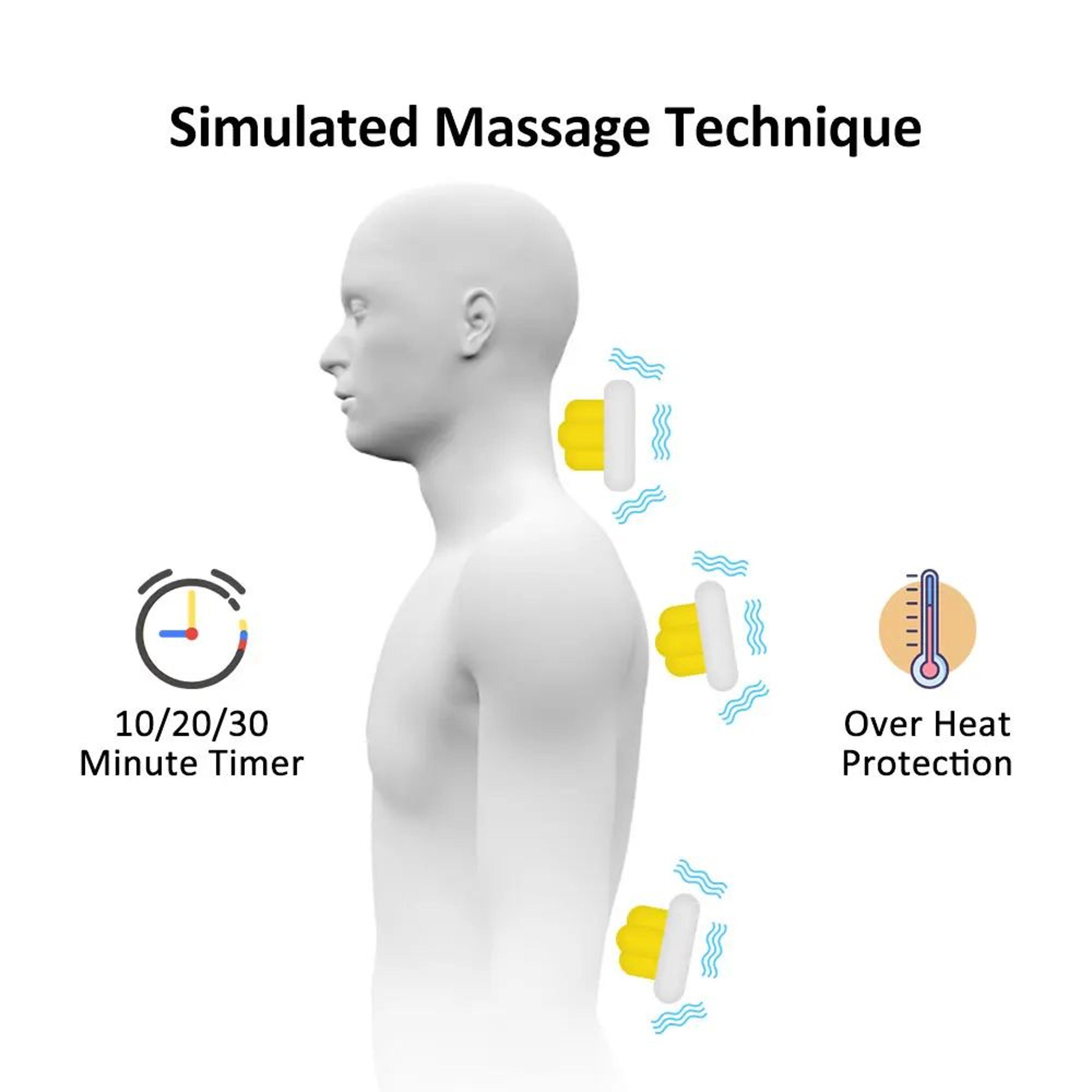 Electric Heated Massage Seat Cushion With Vibration For Back And Lumbar Support 3