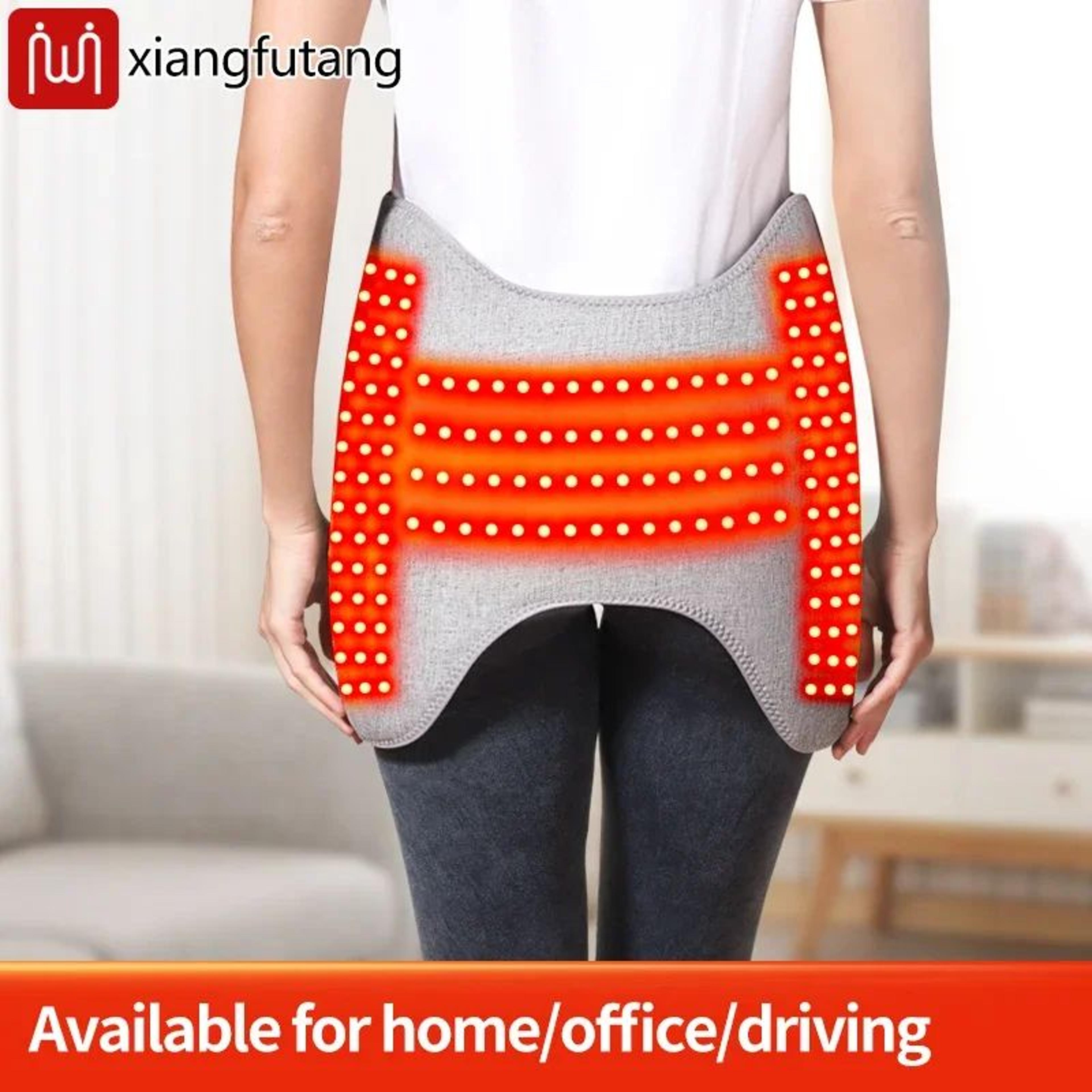 Electric Heated Waist Belt With Red Light Vibration Massage And Lumbar Support 2