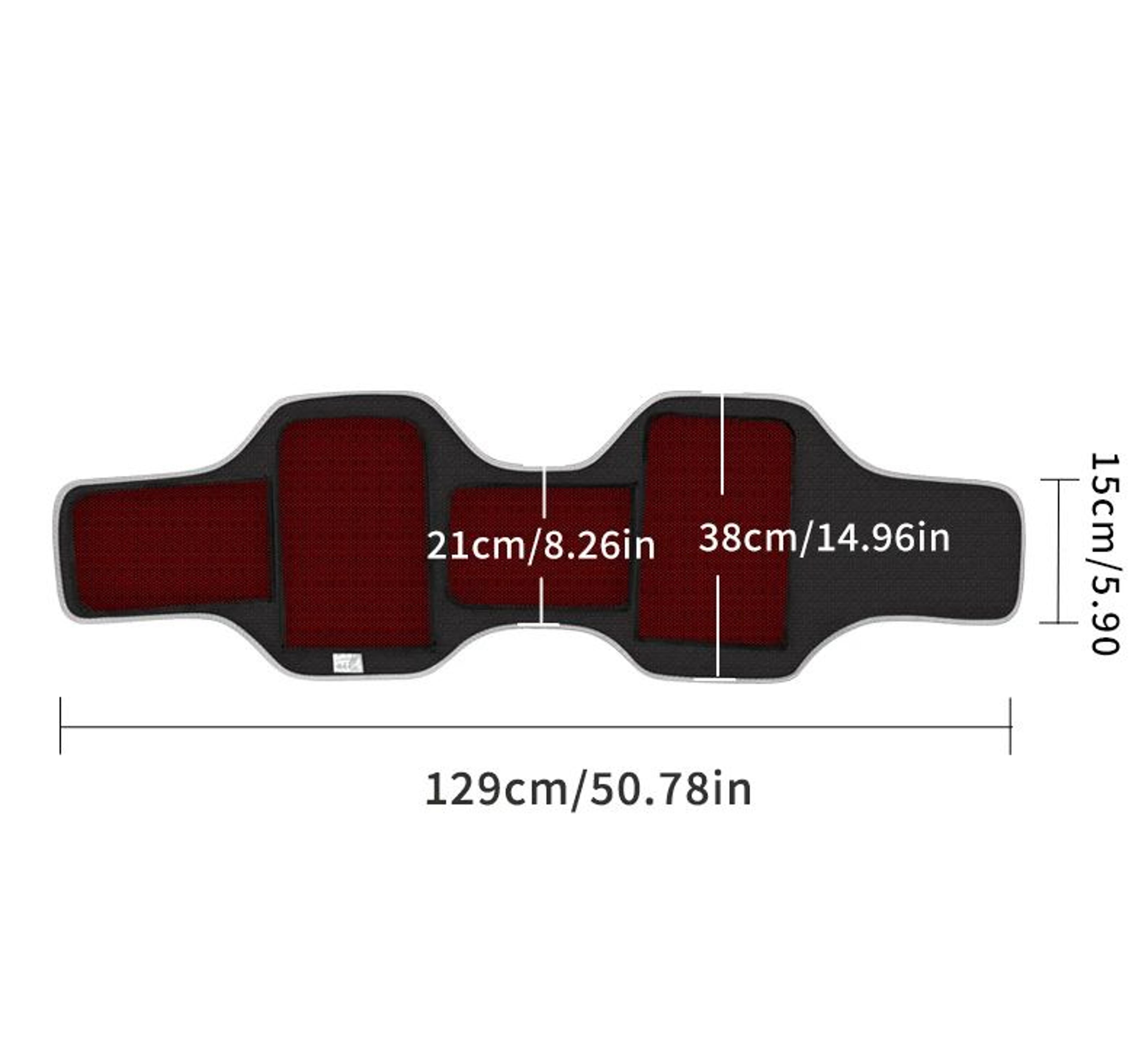 Electric Heated Waist Belt With Red Light Vibration Massage And Lumbar Support 5