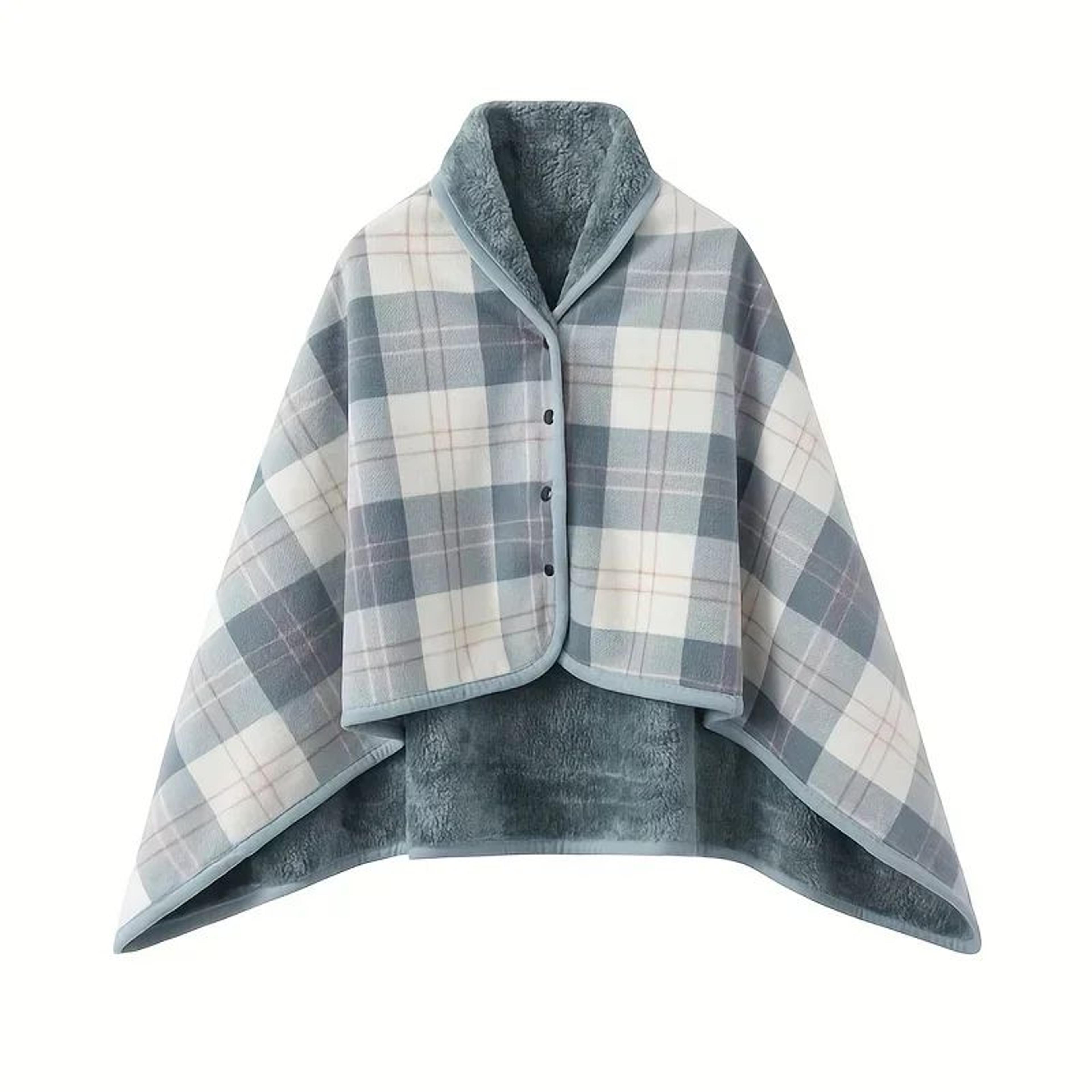 Wearable Blanket Shawl Soft Flannel Cozy Blanket Cloak For Home And Office 3