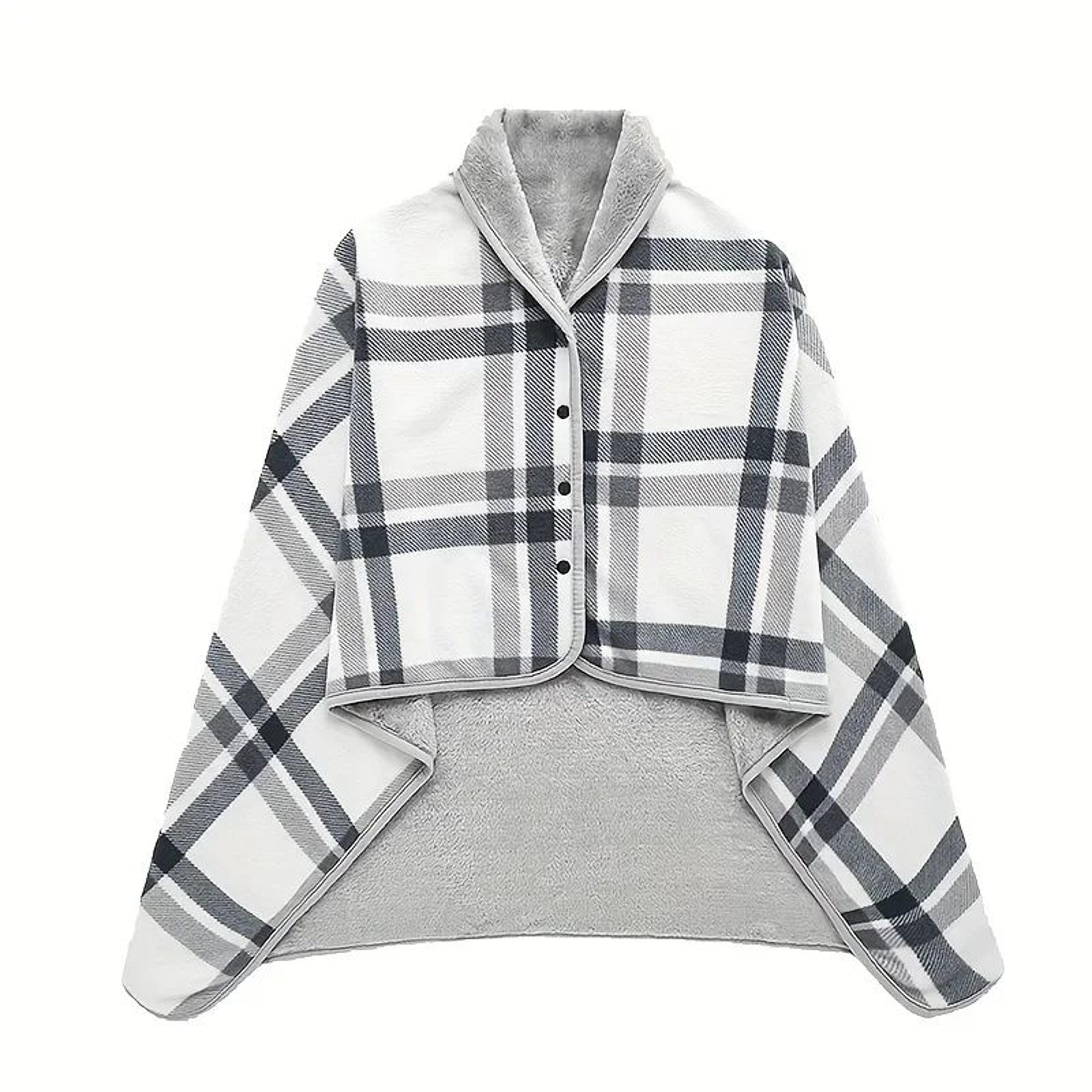 Wearable Blanket Shawl Soft Flannel Cozy Blanket Cloak For Home And Office 6