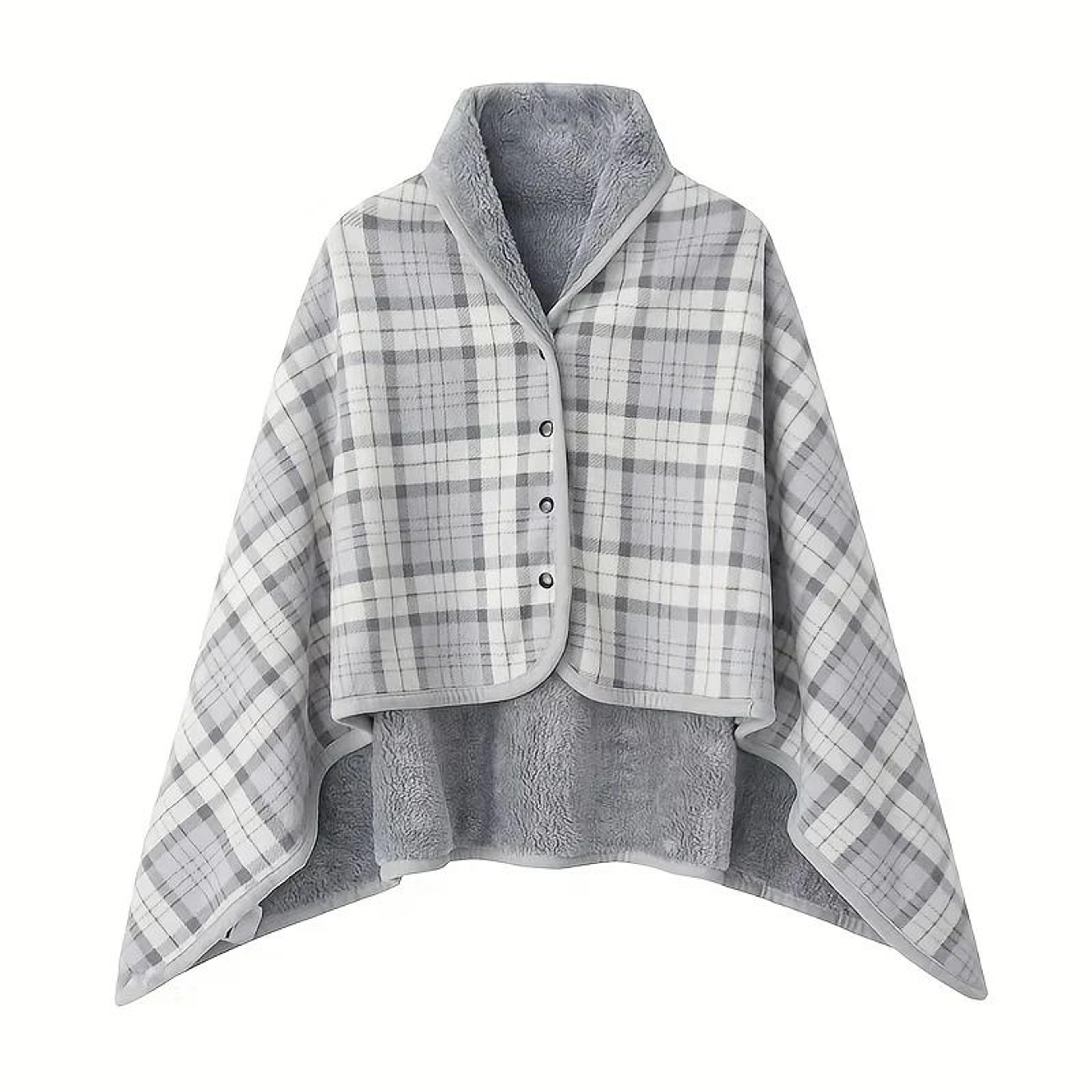 Wearable Blanket Shawl Soft Flannel Cozy Blanket Cloak For Home And Office 8