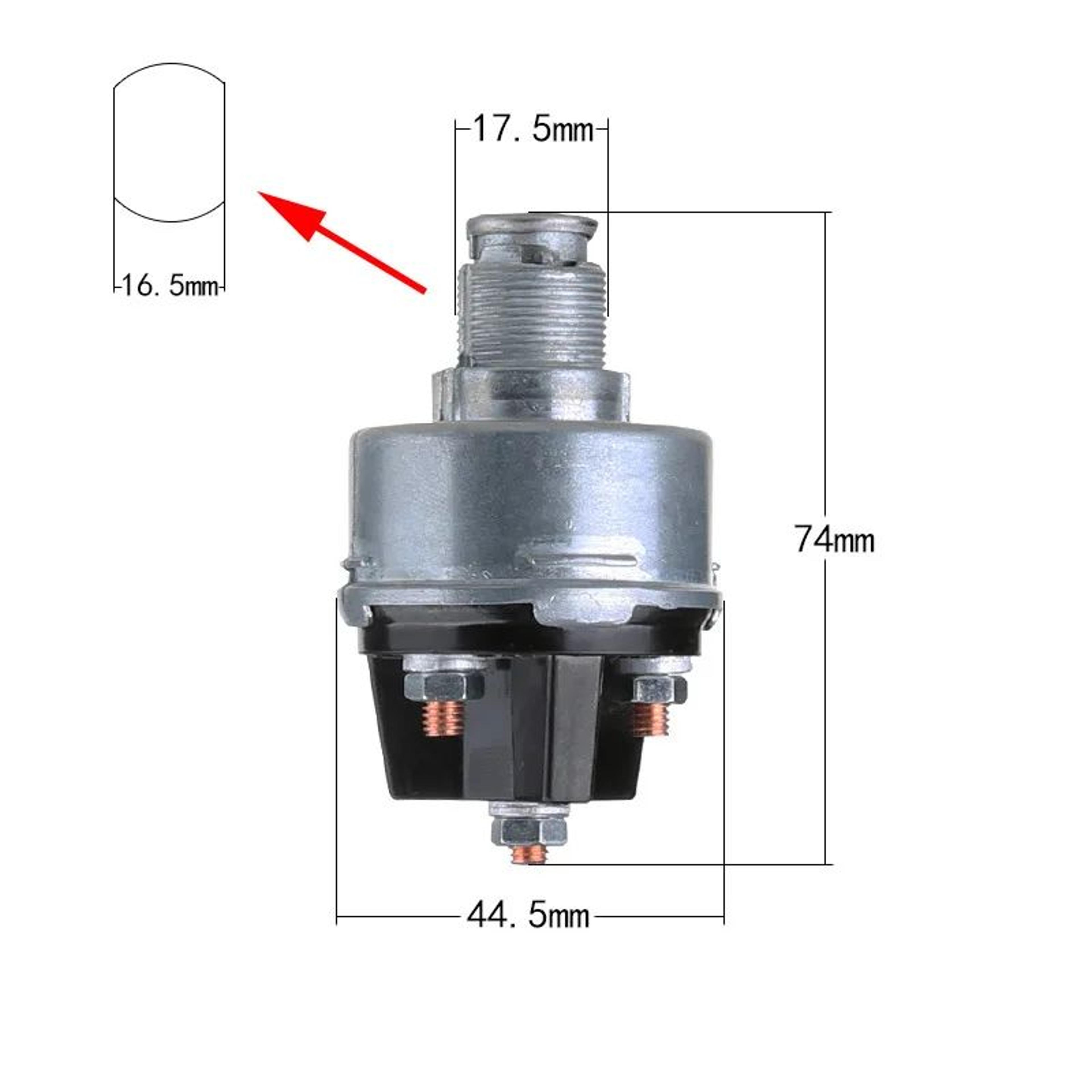 12V Ignition Switch 4 Position Universal Key Starter Switch With Keys 5