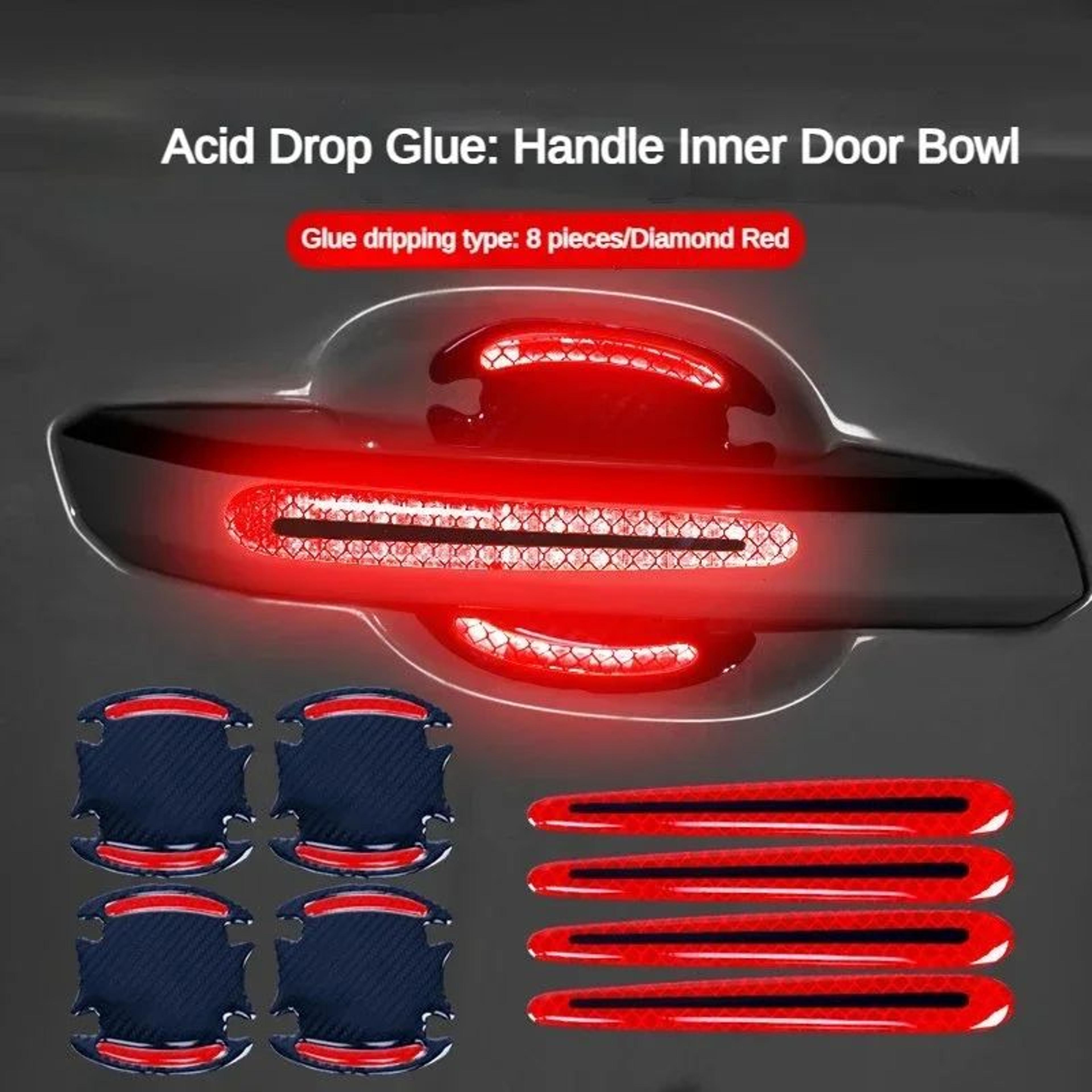 3D Reflective Car Door Handle Protector Stickers Anti Scratch Door Handle Guard 1