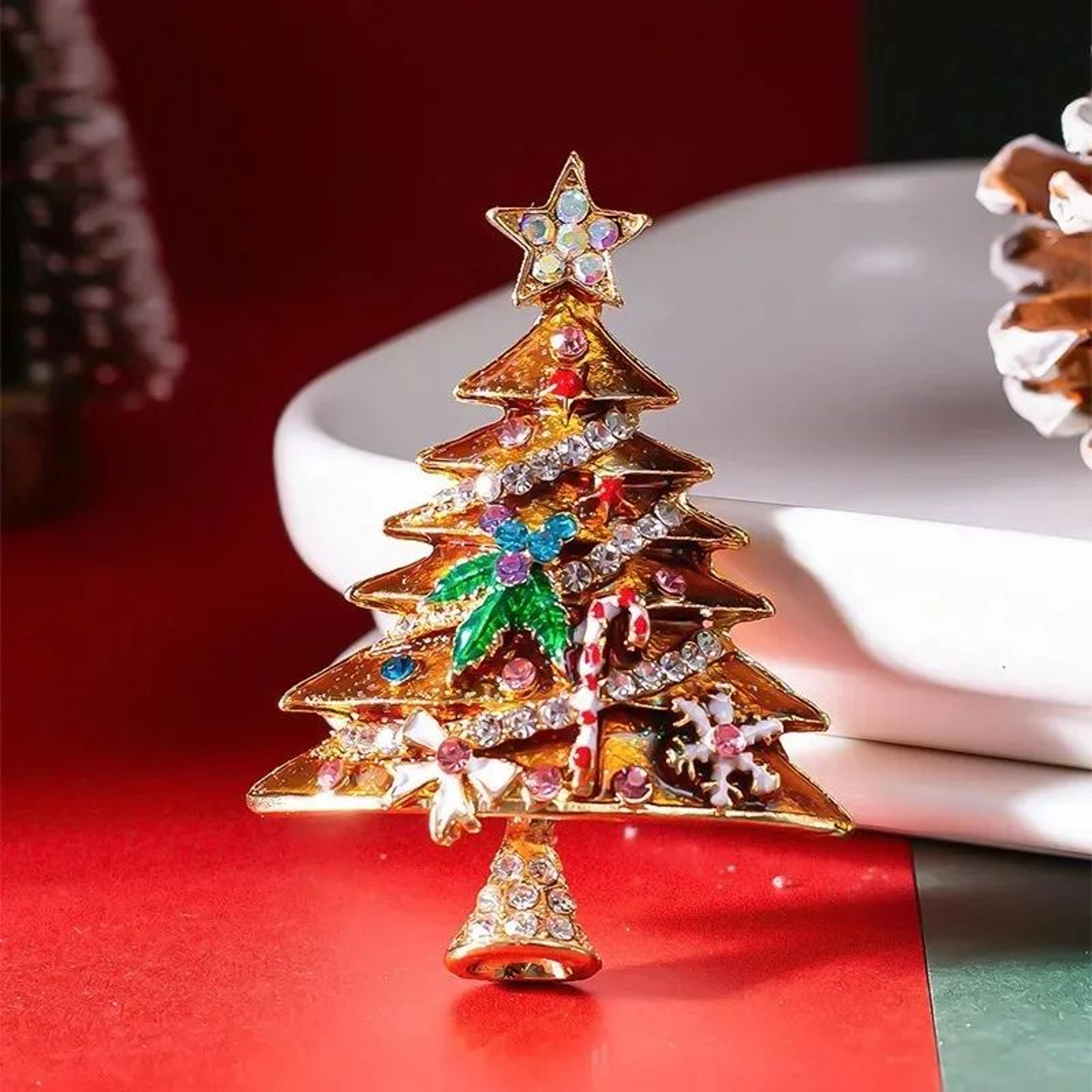 Christmas Tree Enamel Pin Brooch Holiday Lapel Pin Gift For Her And Him 5
