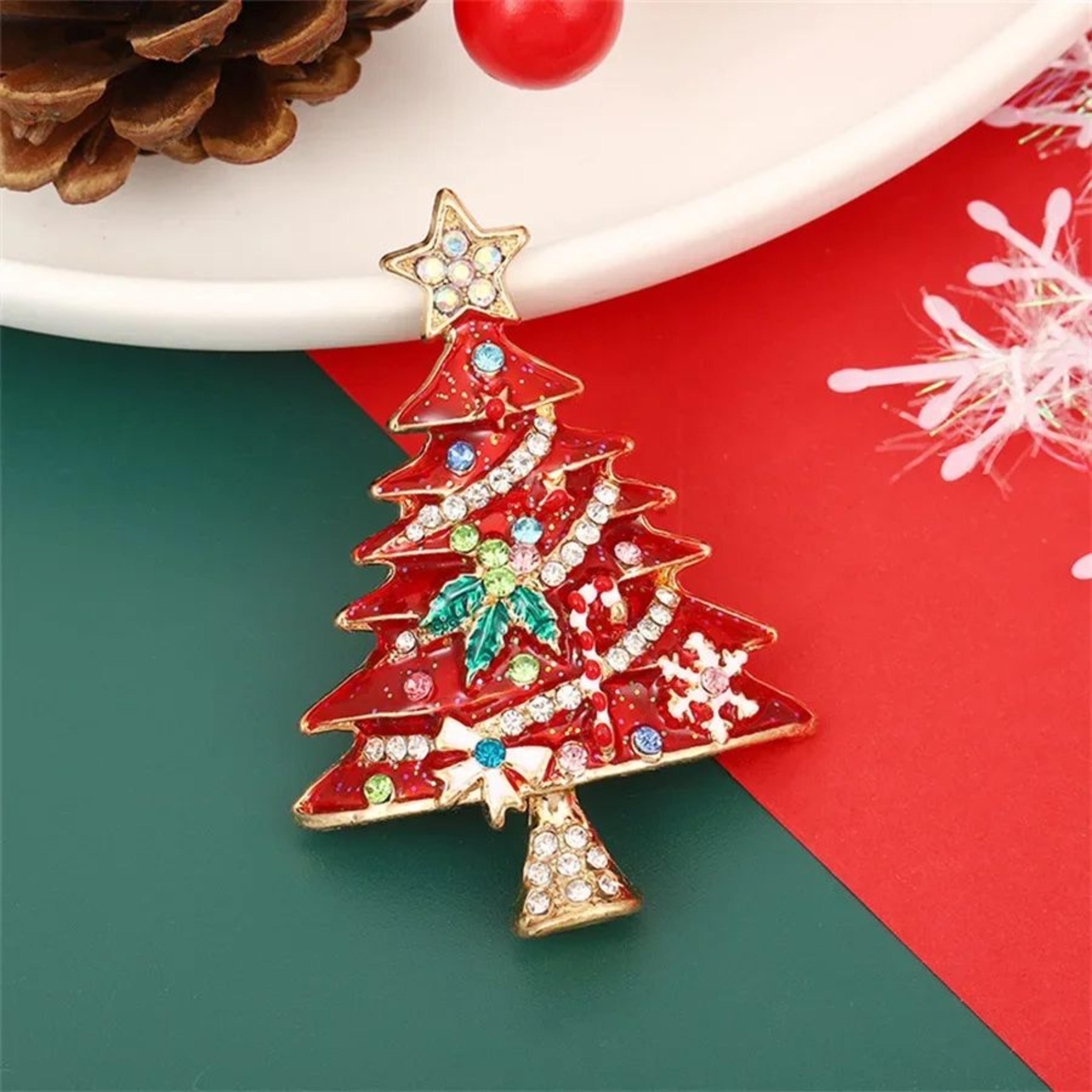 Christmas Tree Enamel Pin Brooch Holiday Lapel Pin Gift For Her And Him 7