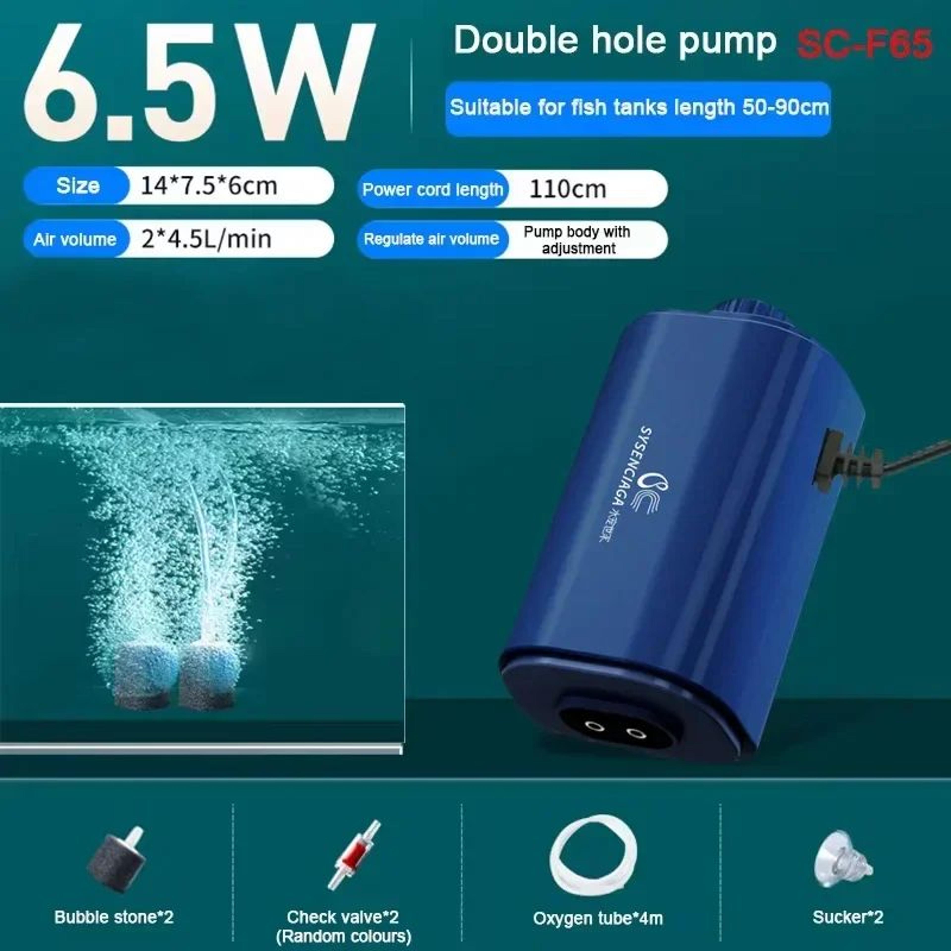 Adjustable Ultra Quiet Aquarium Air Pump Oxygen System For Fish Tanks 10