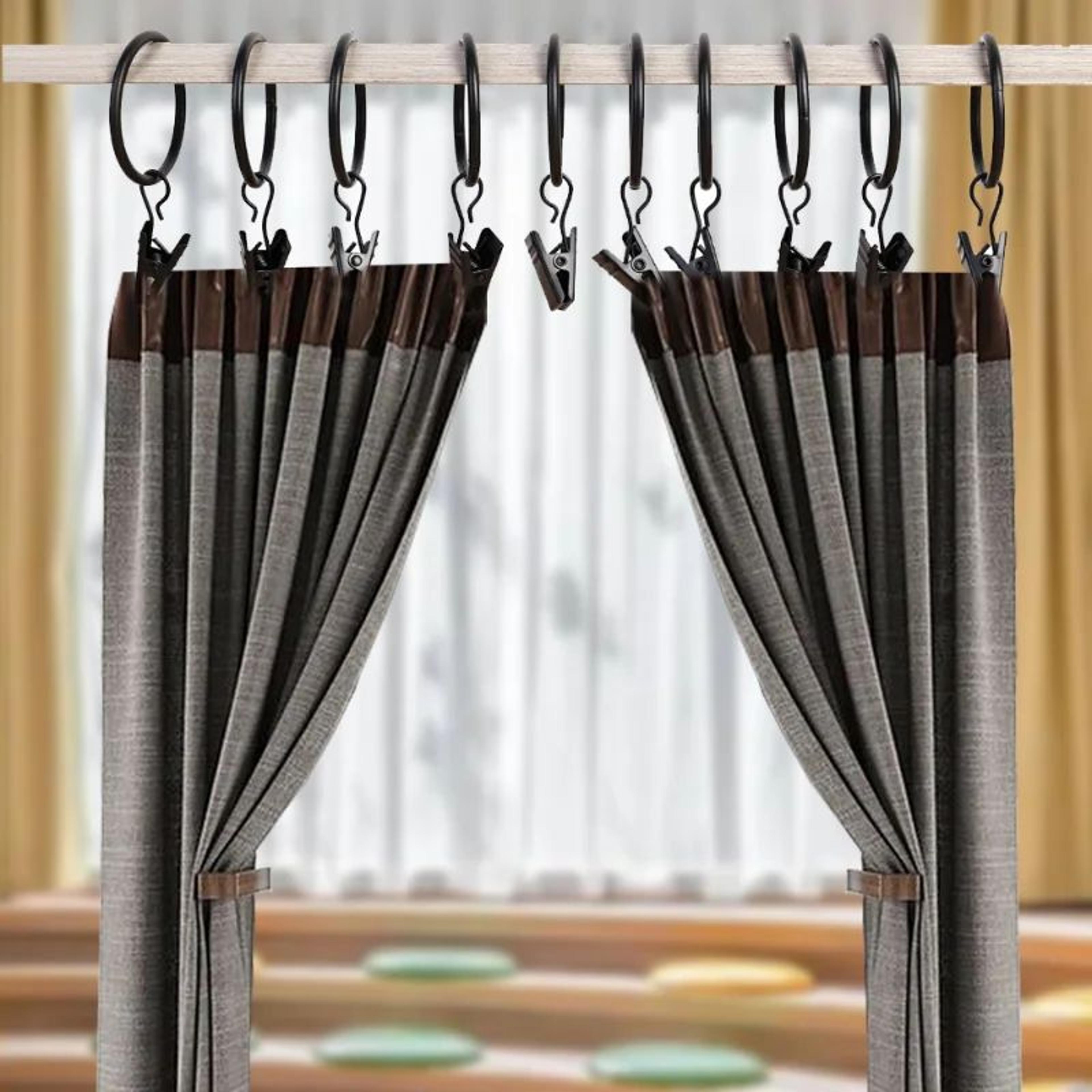 10 Piece Metal Curtain Clips With Hooks Rustproof Curtain Hanging Rings 1