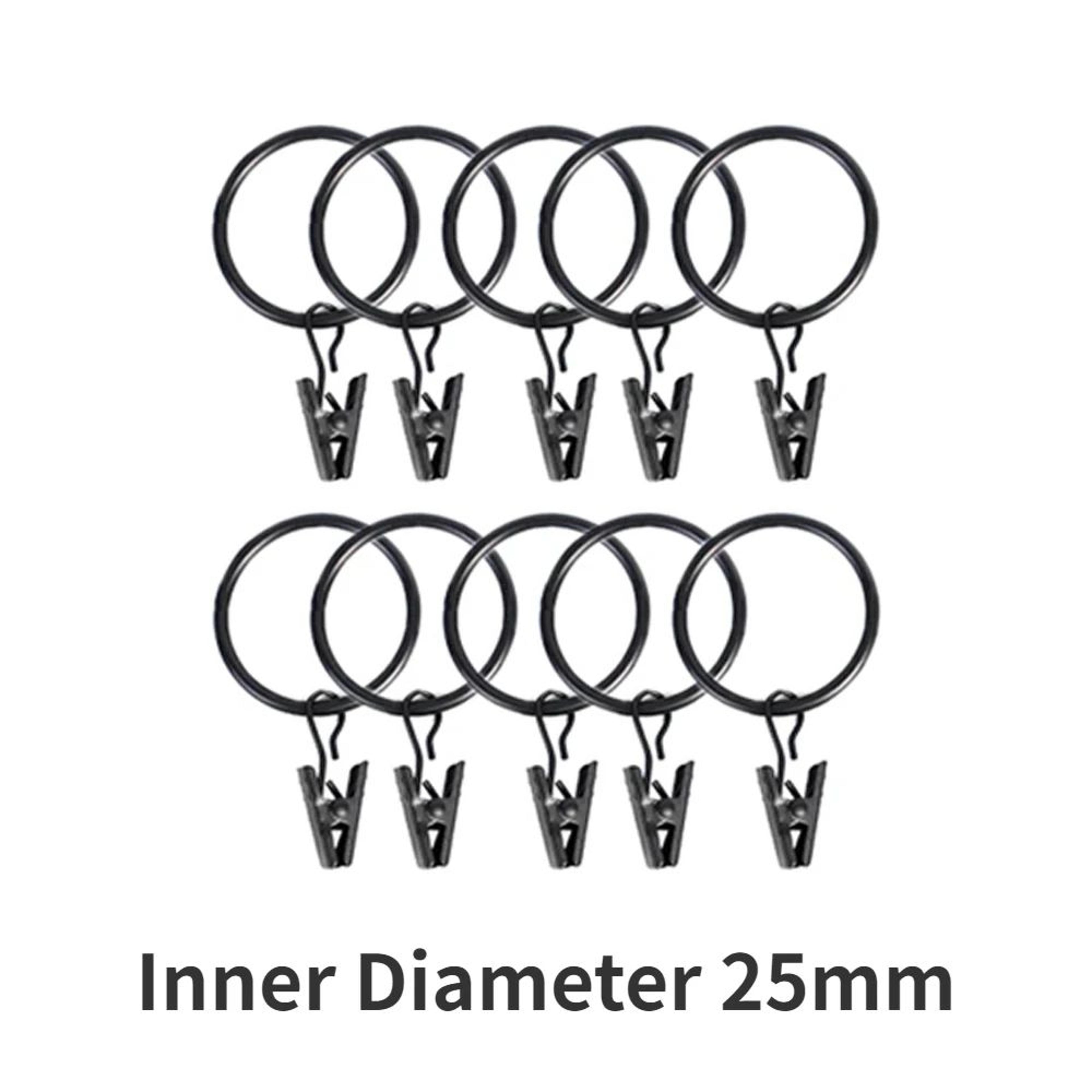 10 Piece Metal Curtain Clips With Hooks Rustproof Curtain Hanging Rings 6