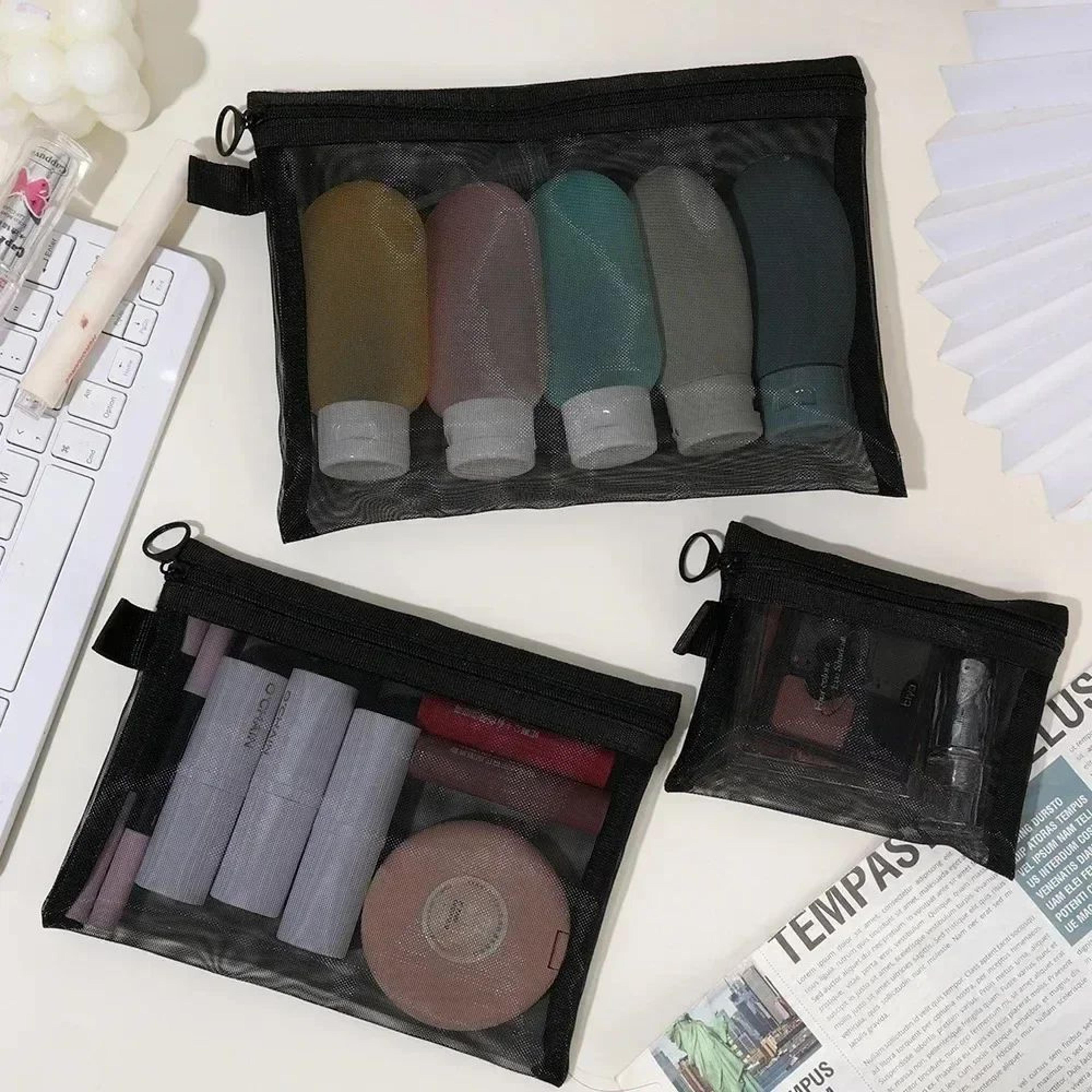 Mesh Zipper Cosmetic Storage Bag Travel Organizer Pouch 2