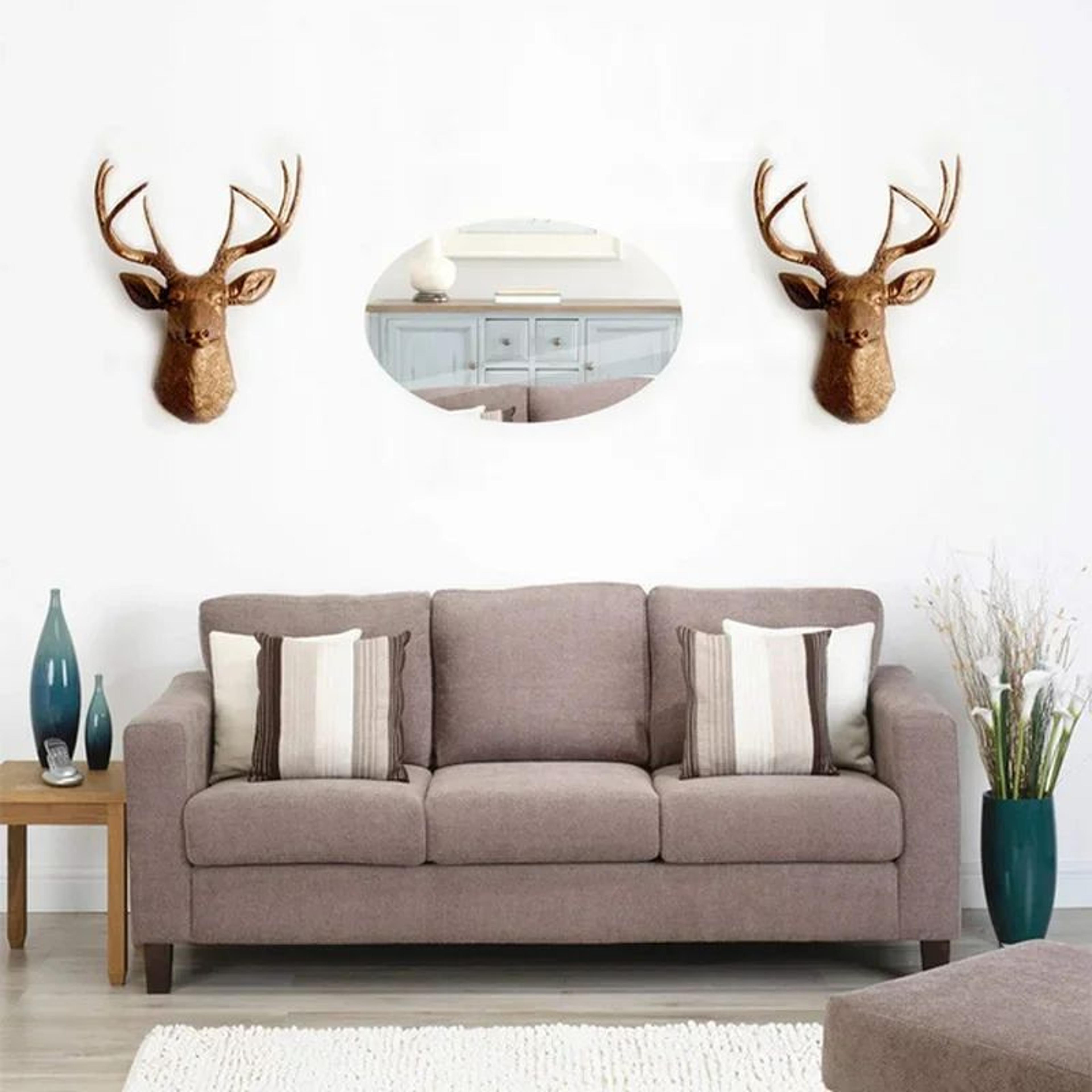 3D Acrylic Mirror Wall Stickers Reflective Oval Decor 4