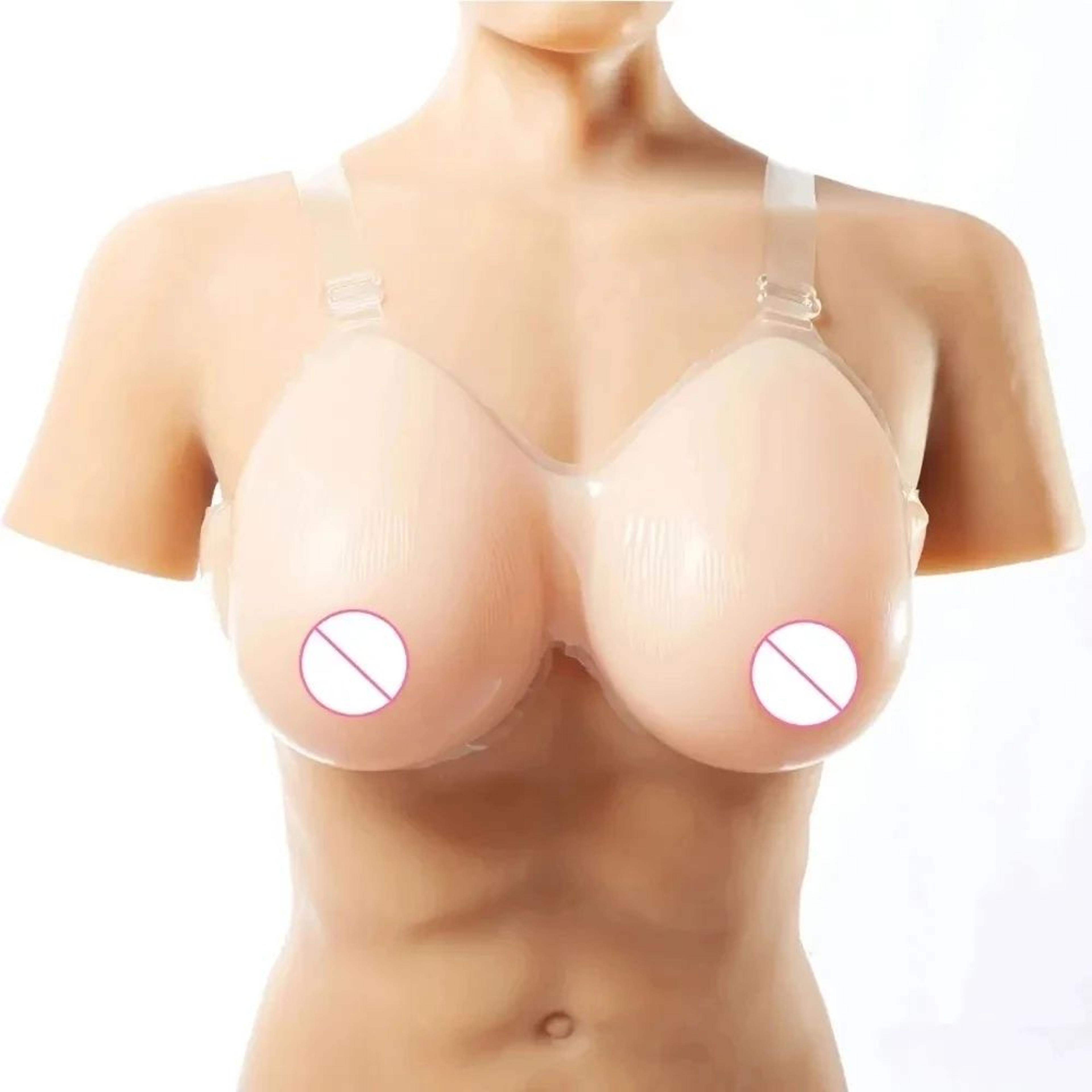 realistic silicone breast forms with adjustable shoulder straps