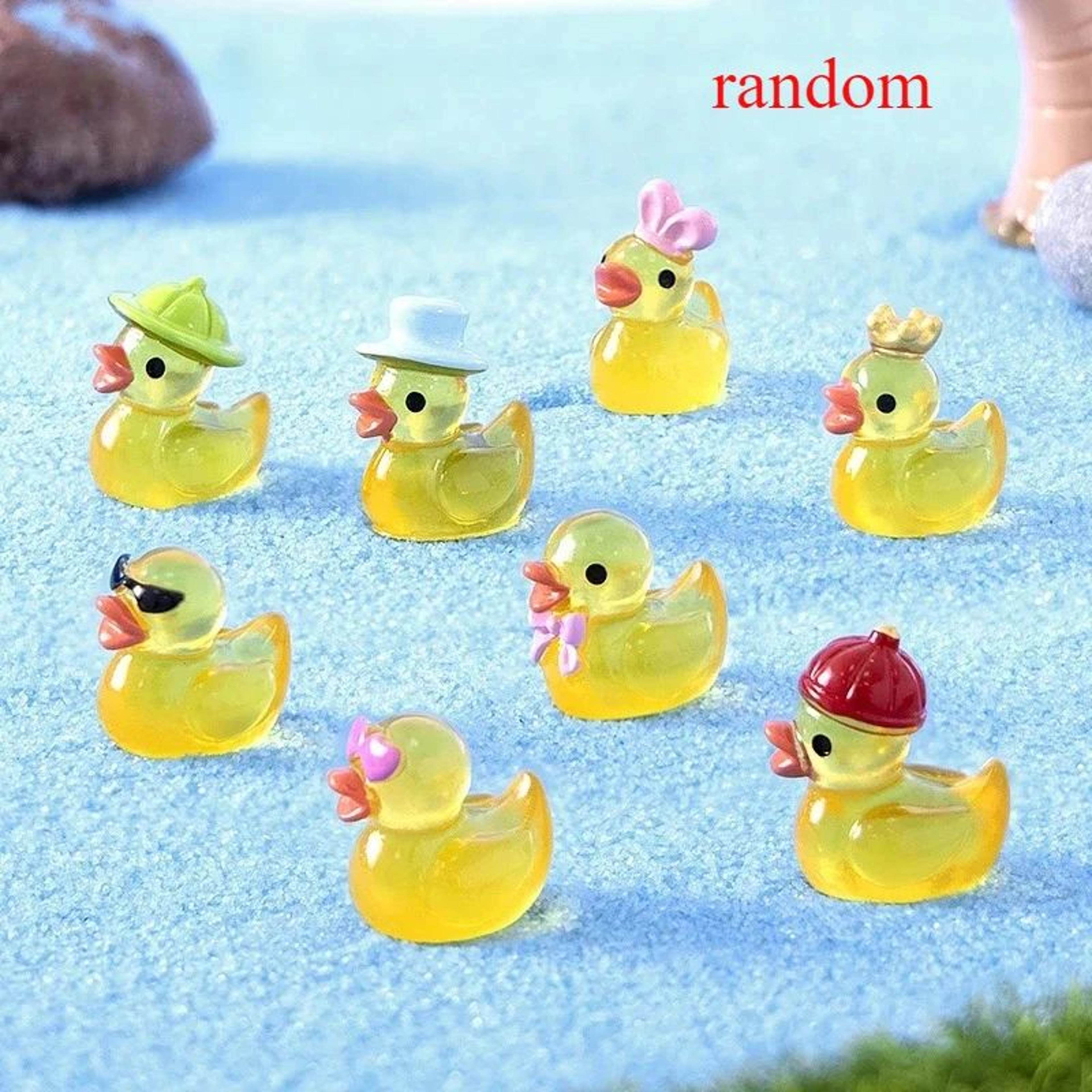 Mini Luminous Yellow Duck Figurines 6