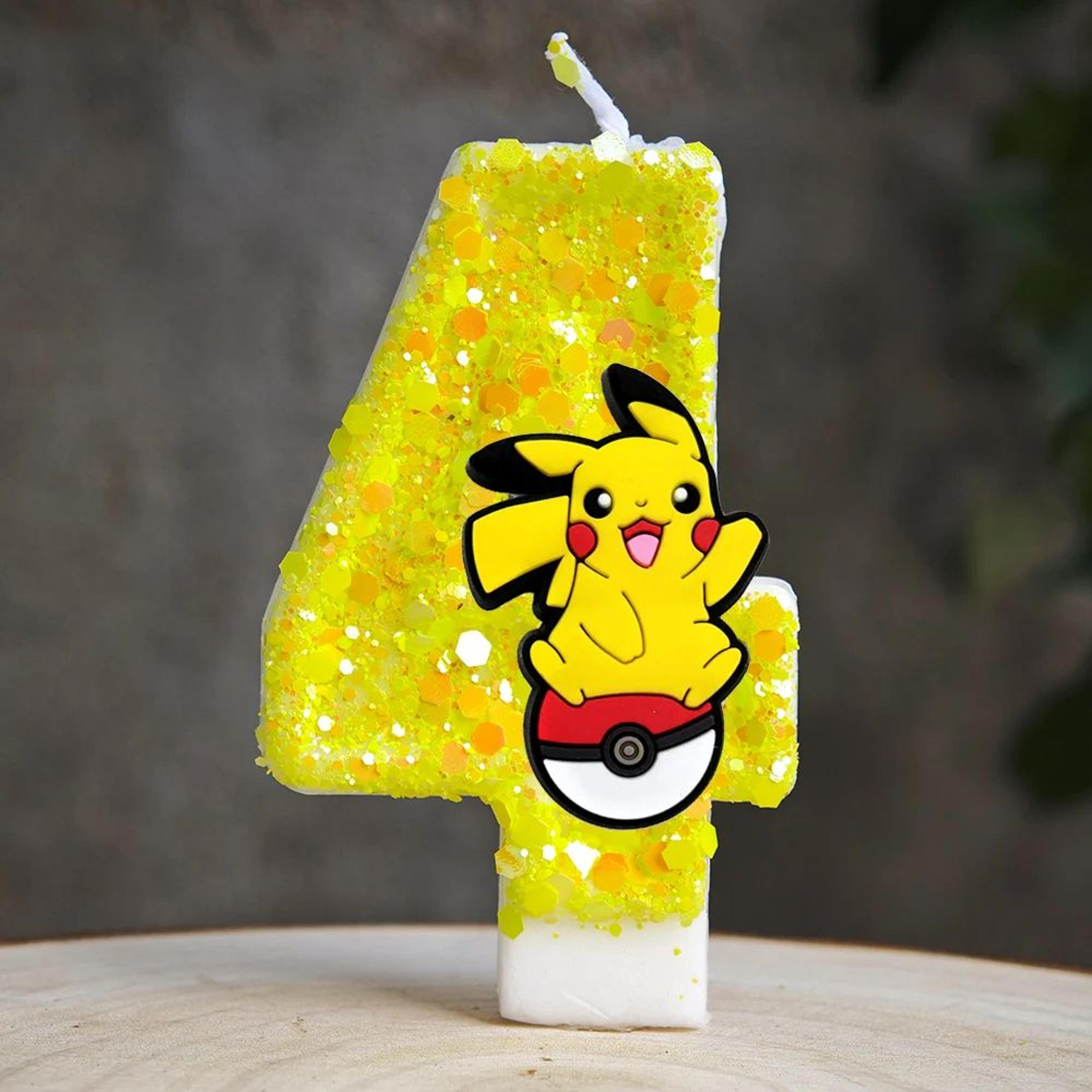 Pikachu Number Birthday Cake Candle 4