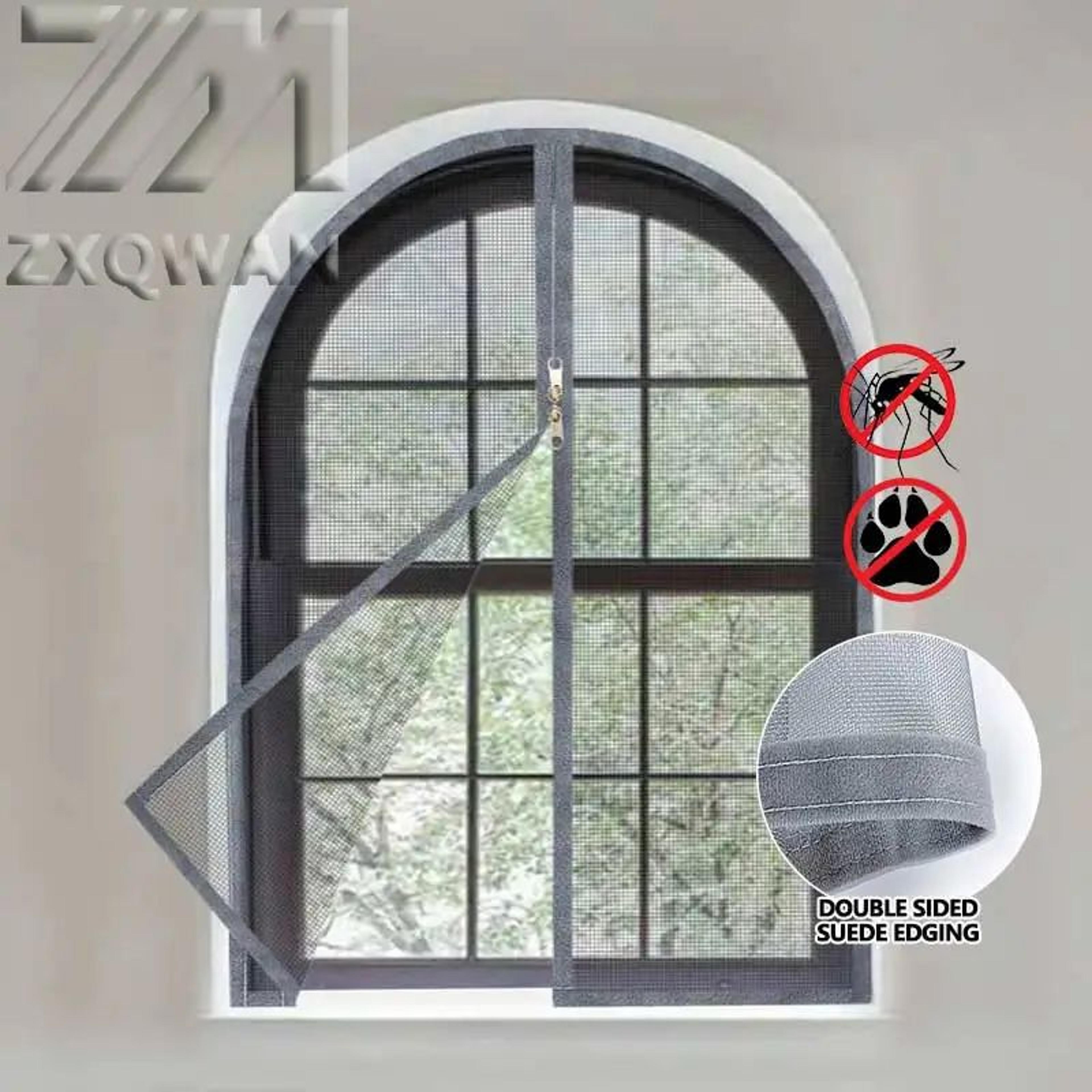 custom curved window mosquito screen zipper insect mesh