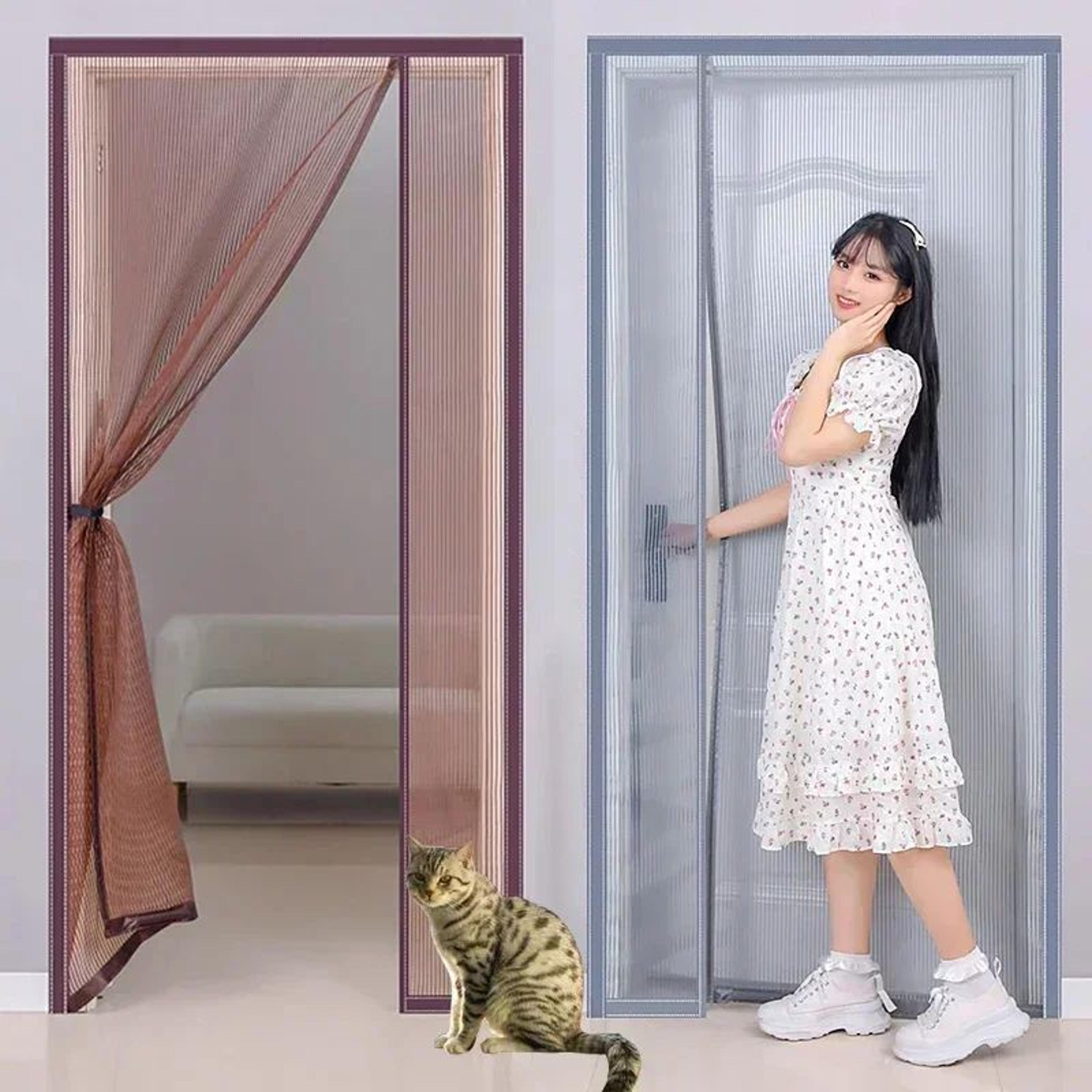 Custom Magnetic Mosquito Door Curtain Self Closing Mesh 2