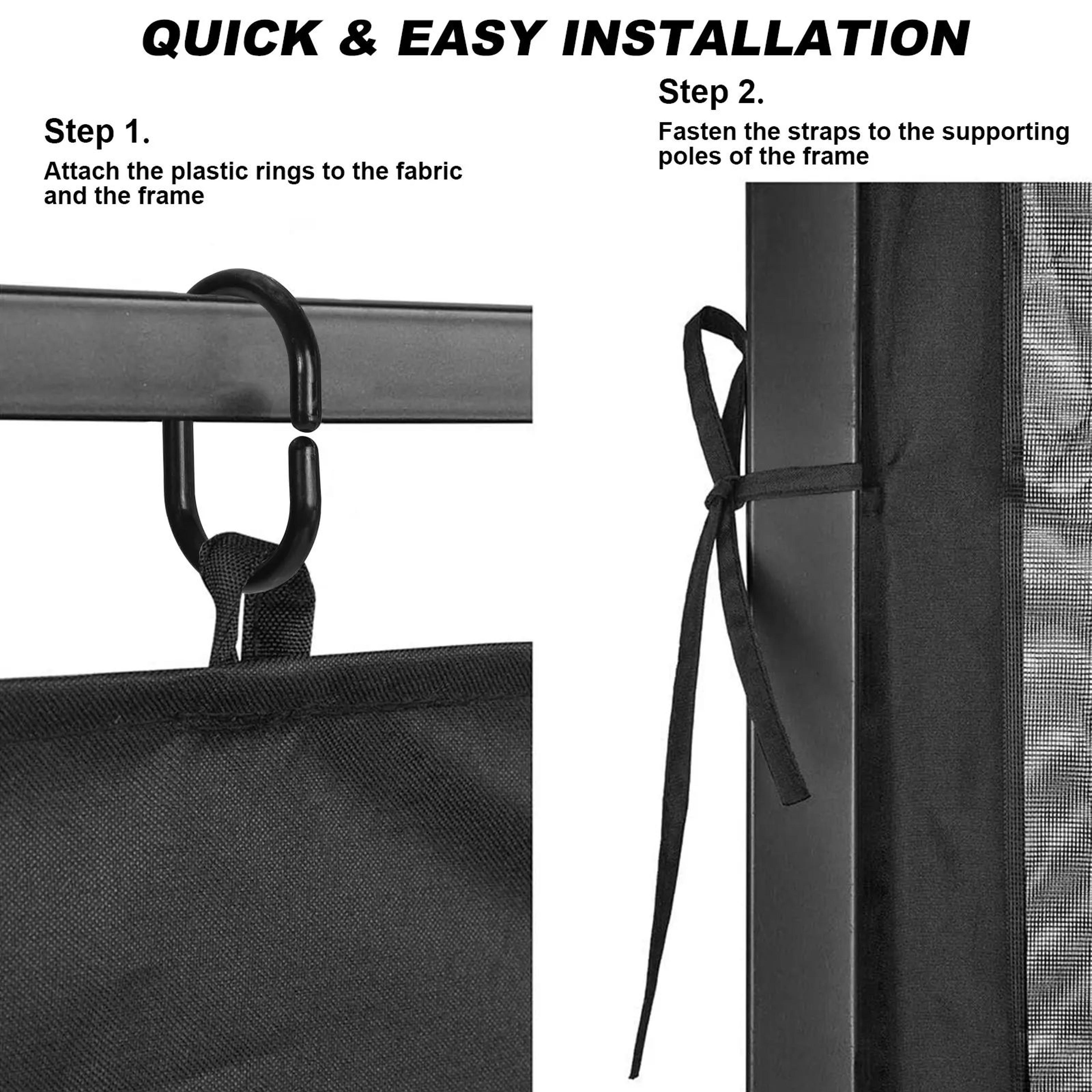 4 Panel Gazebo Mosquito Net Replacement Curtain 3