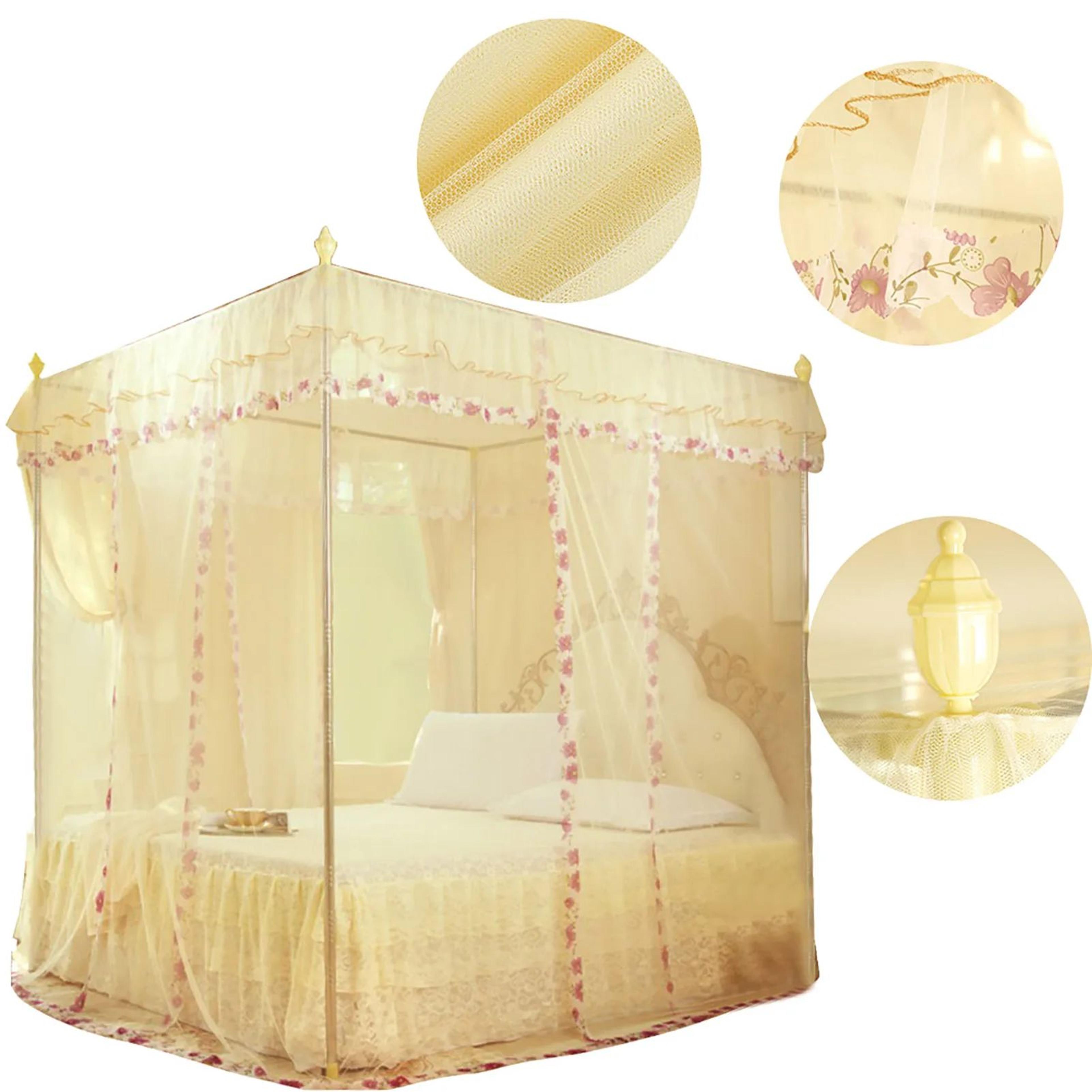 Princess Bed Canopy Mosquito Net With Three Side Openings 2