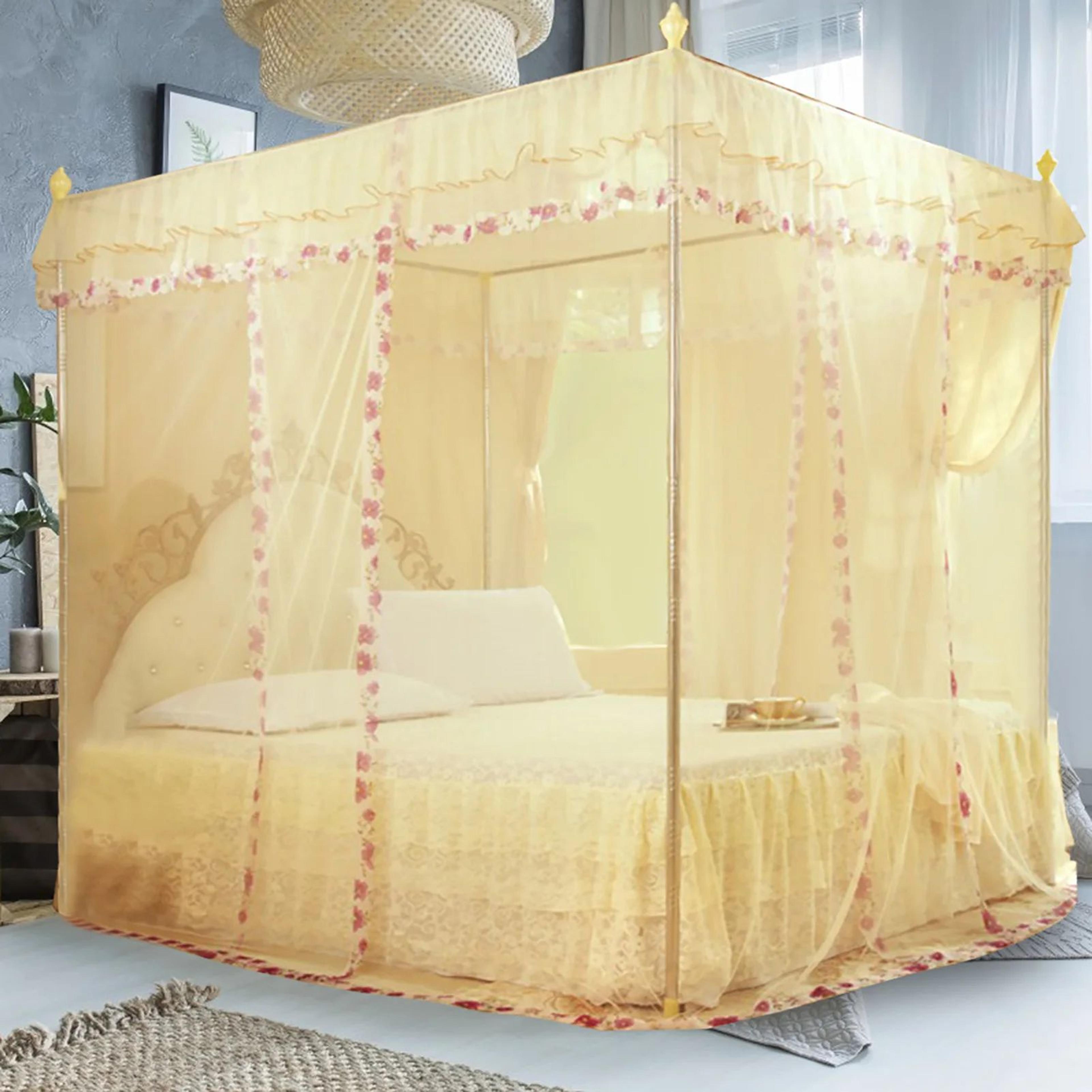 Princess Bed Canopy Mosquito Net With Three Side Openings 1
