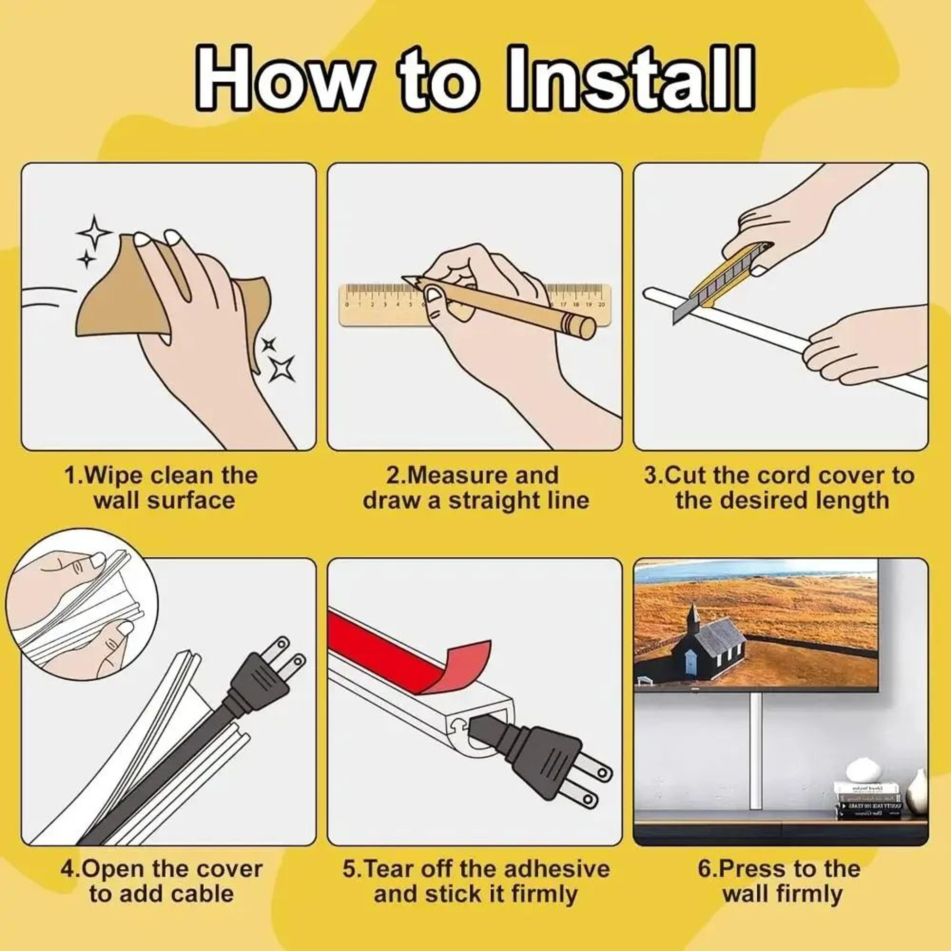 Flexible Cable Hider Cord Cover 5