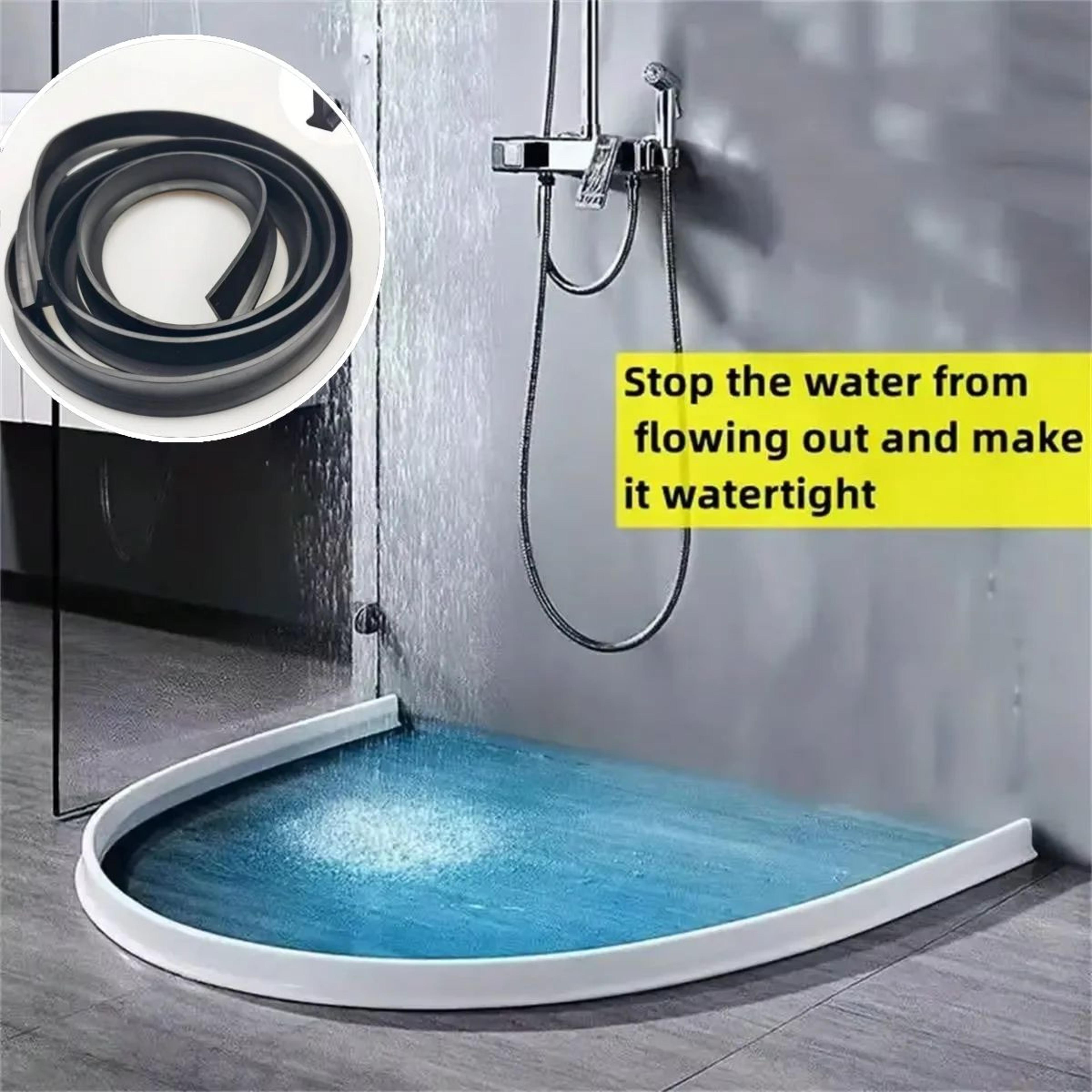 flexible silicone shower water barrier