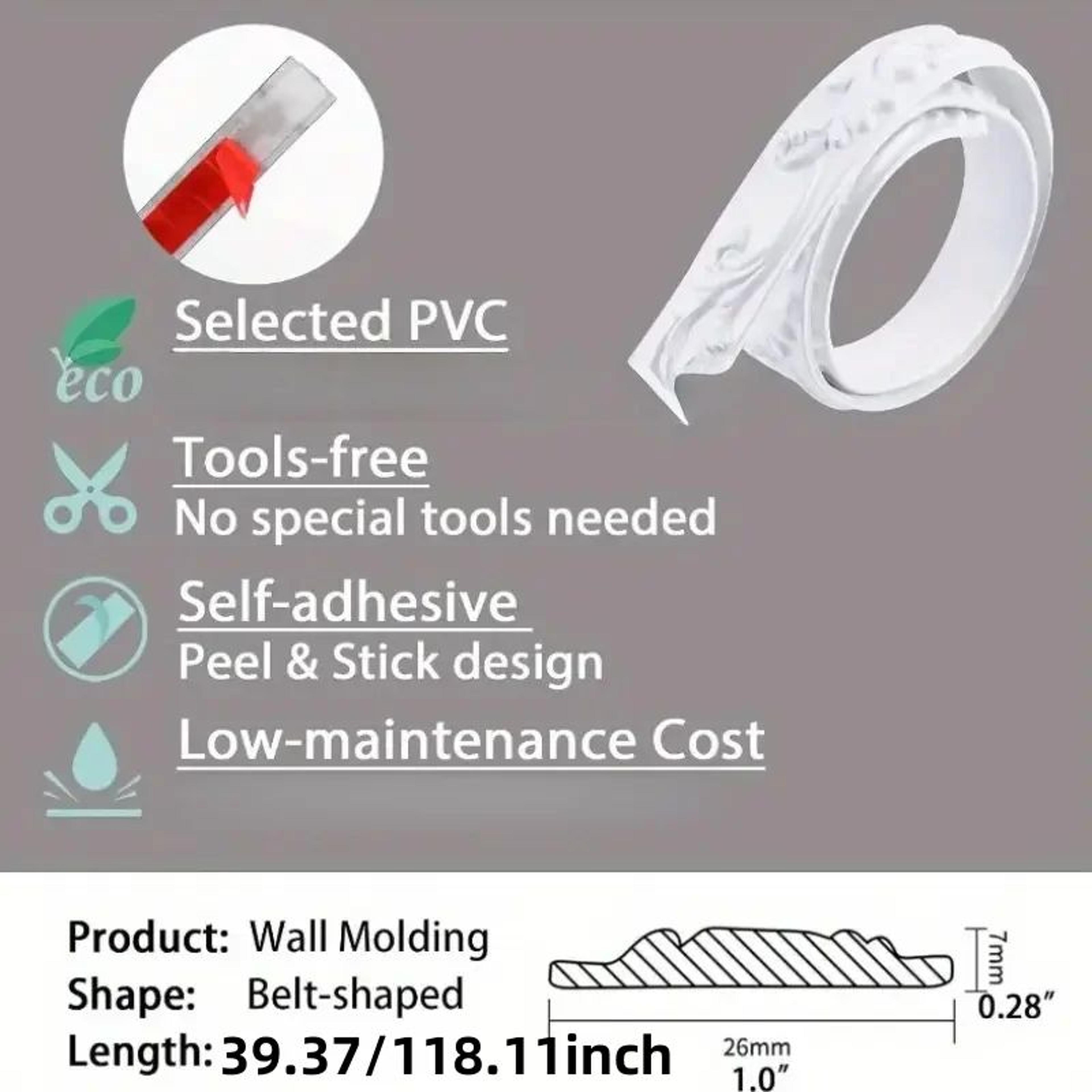 Flexible Peel And Stick Crown Molding Trim 1