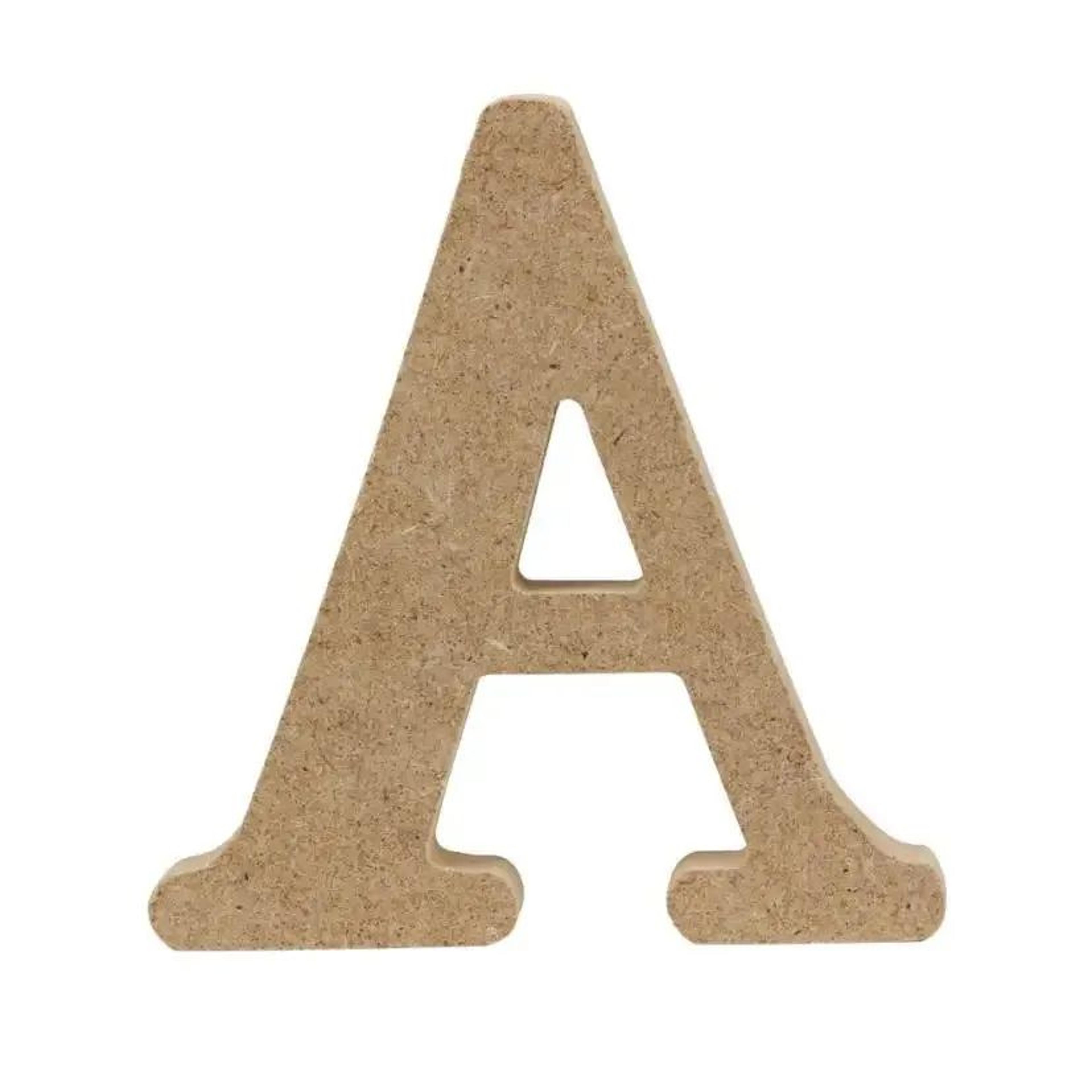 freestanding wooden alphabet letter decor
