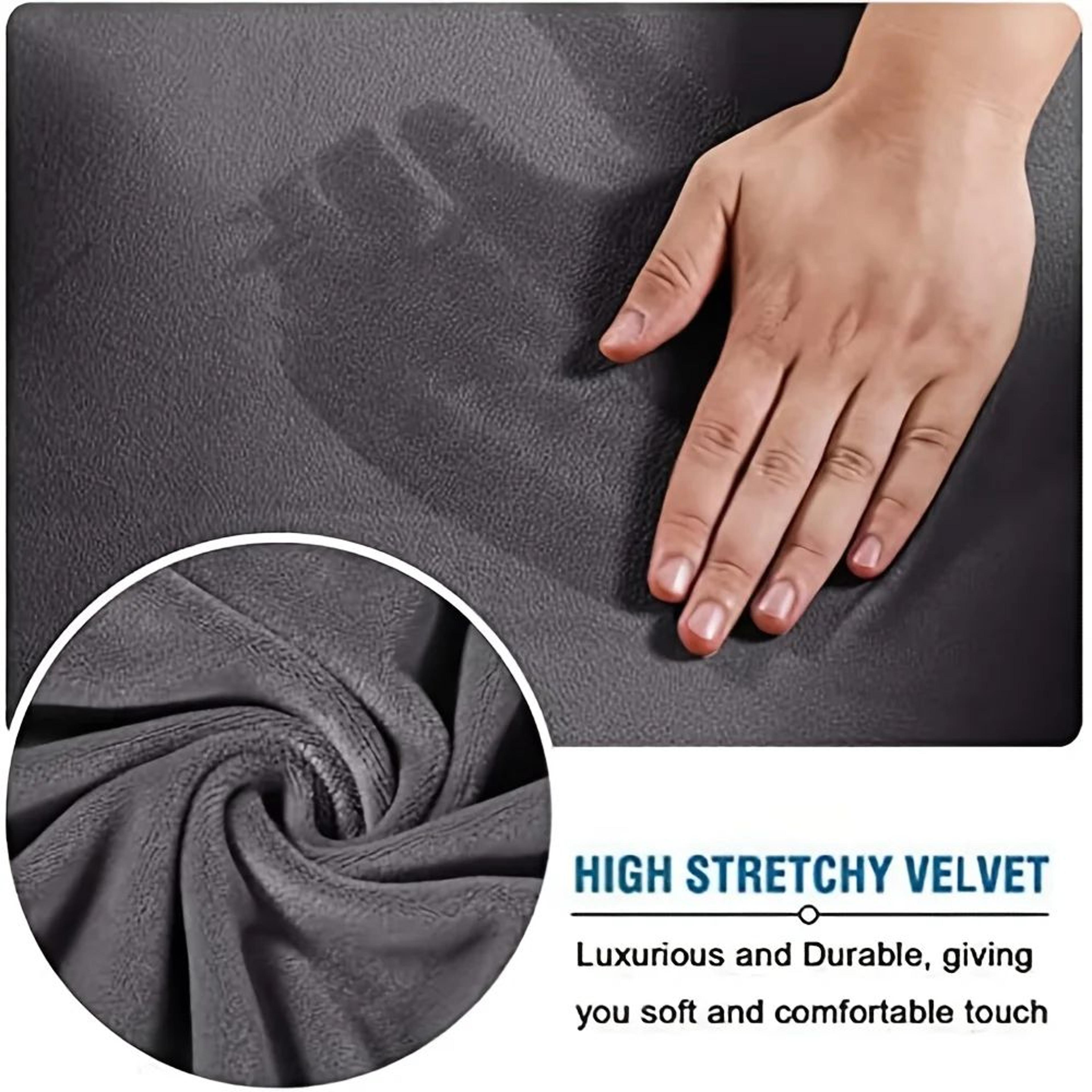 XL Stretch Velvet Office Chair Cover 4