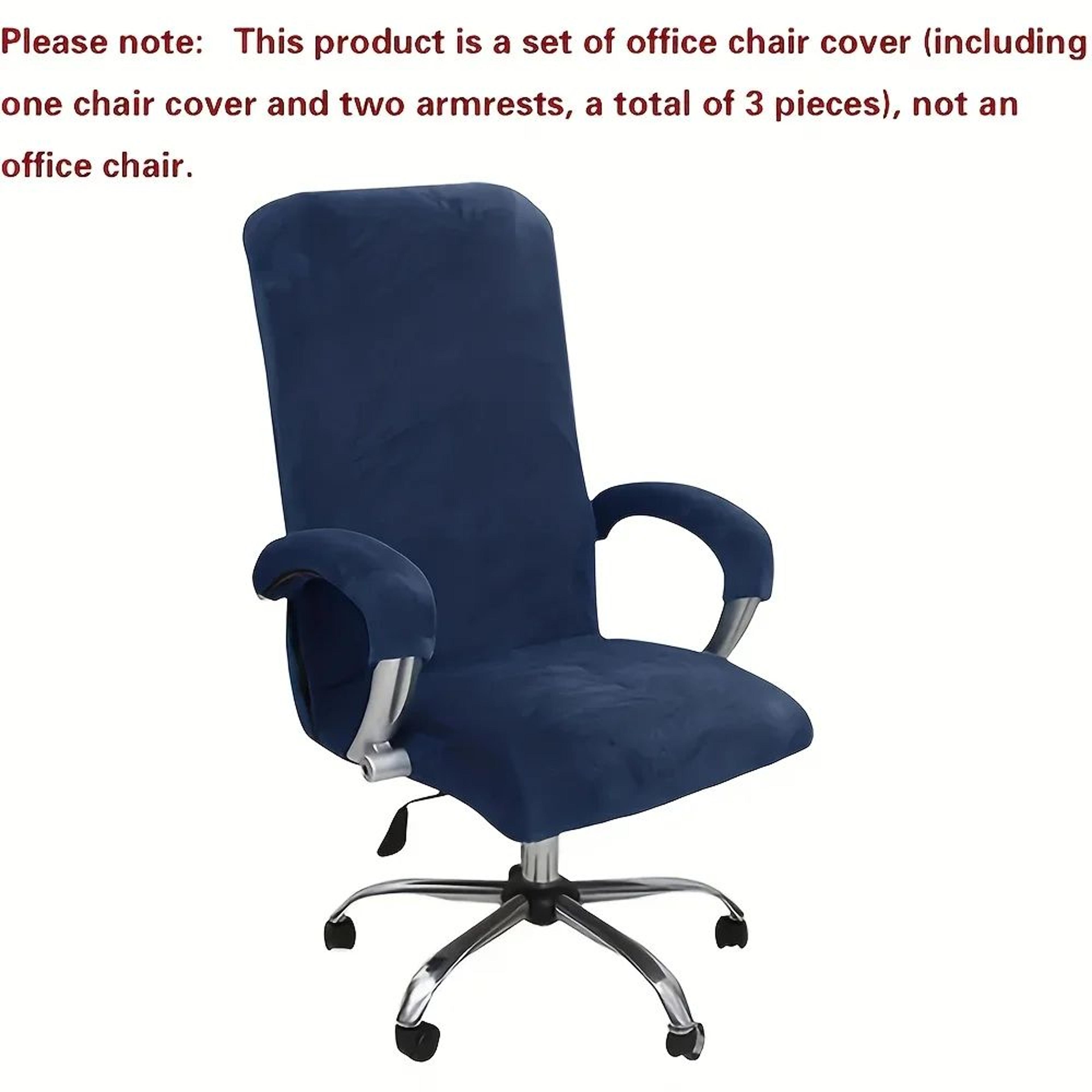 XL Stretch Velvet Office Chair Cover 6