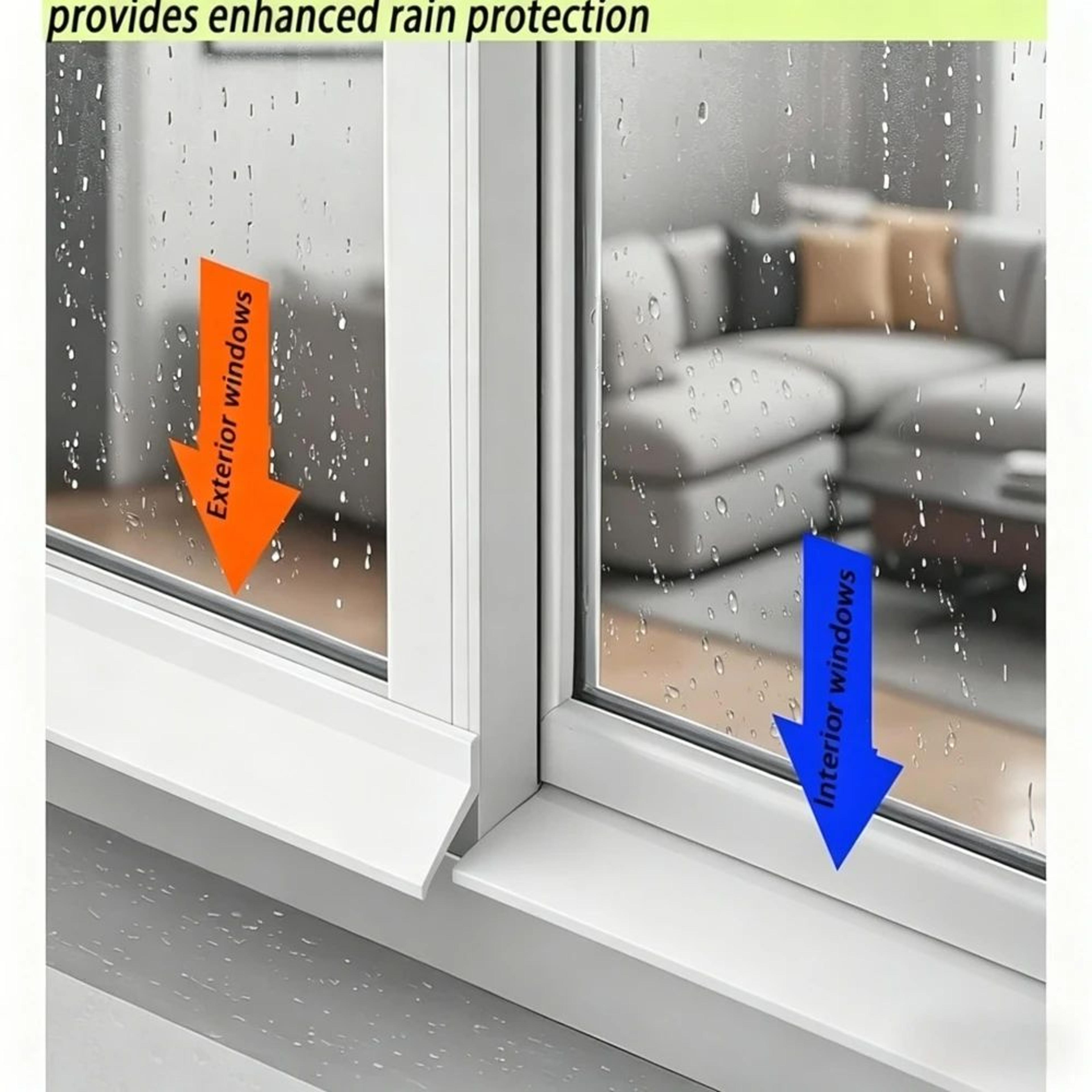 Sliding Window Water Blocking Strip Rain Guard Weather Seal 3