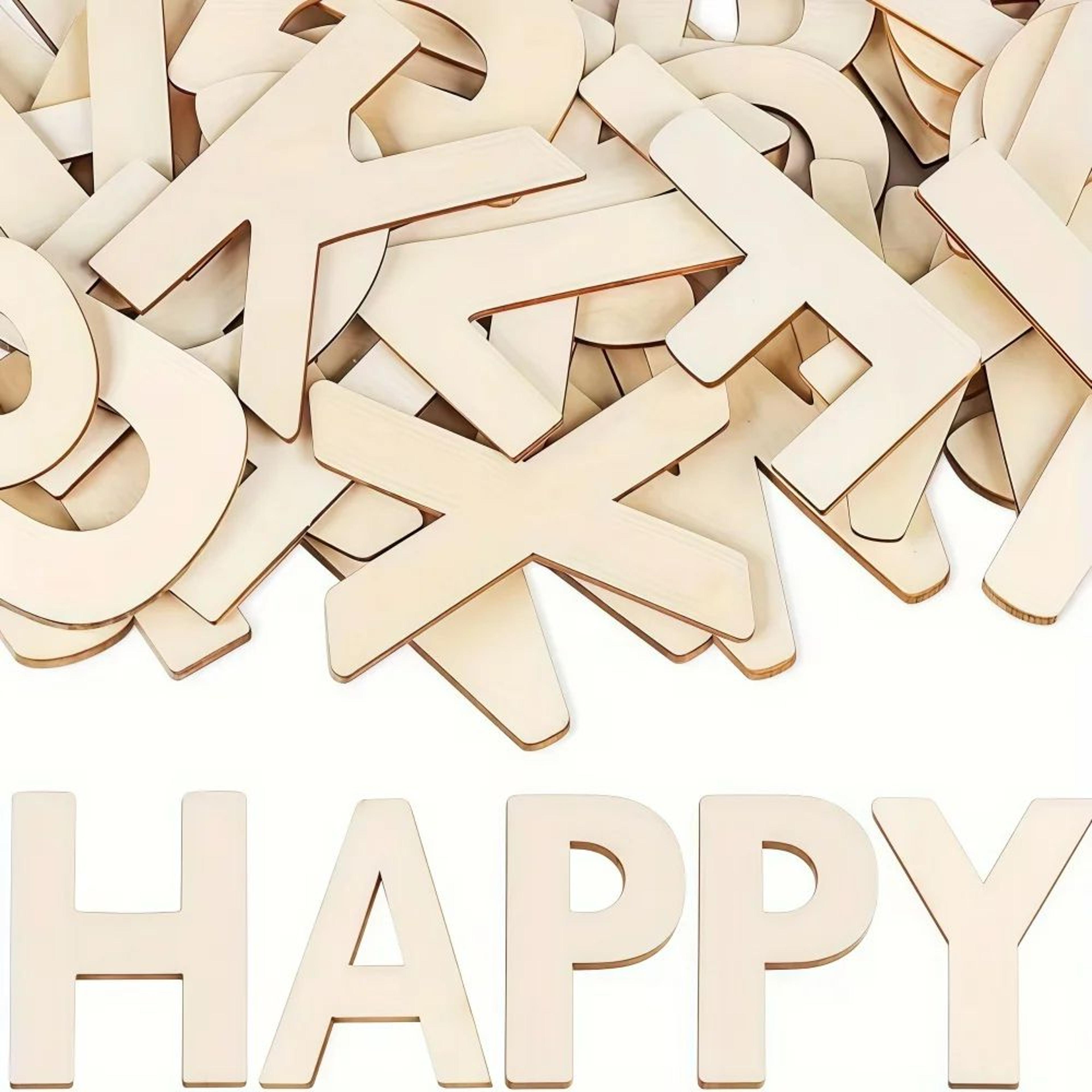 26 Piece Unfinished Wooden Letters DIY Alphabet Decor 4