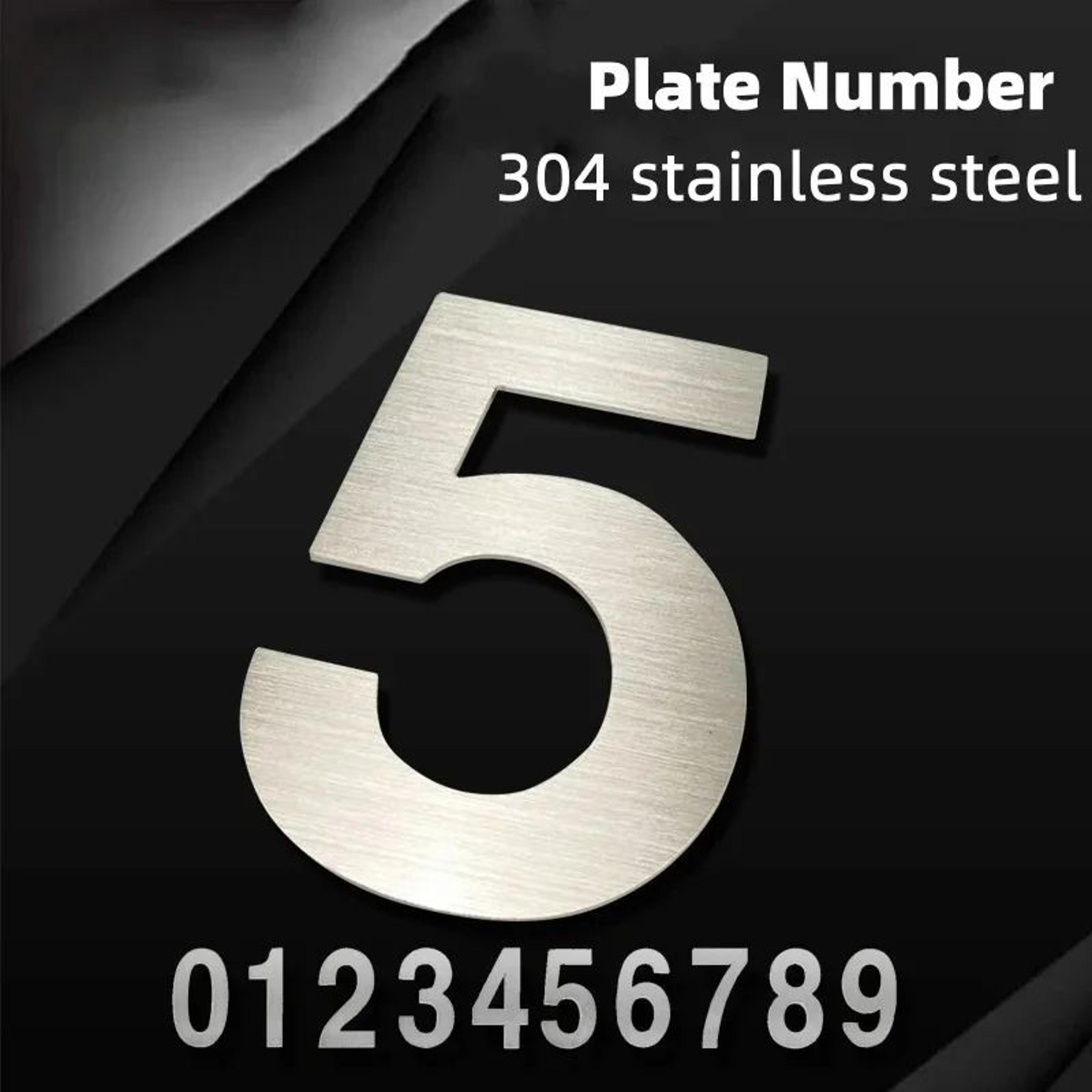 self adhesive stainless steel house number
