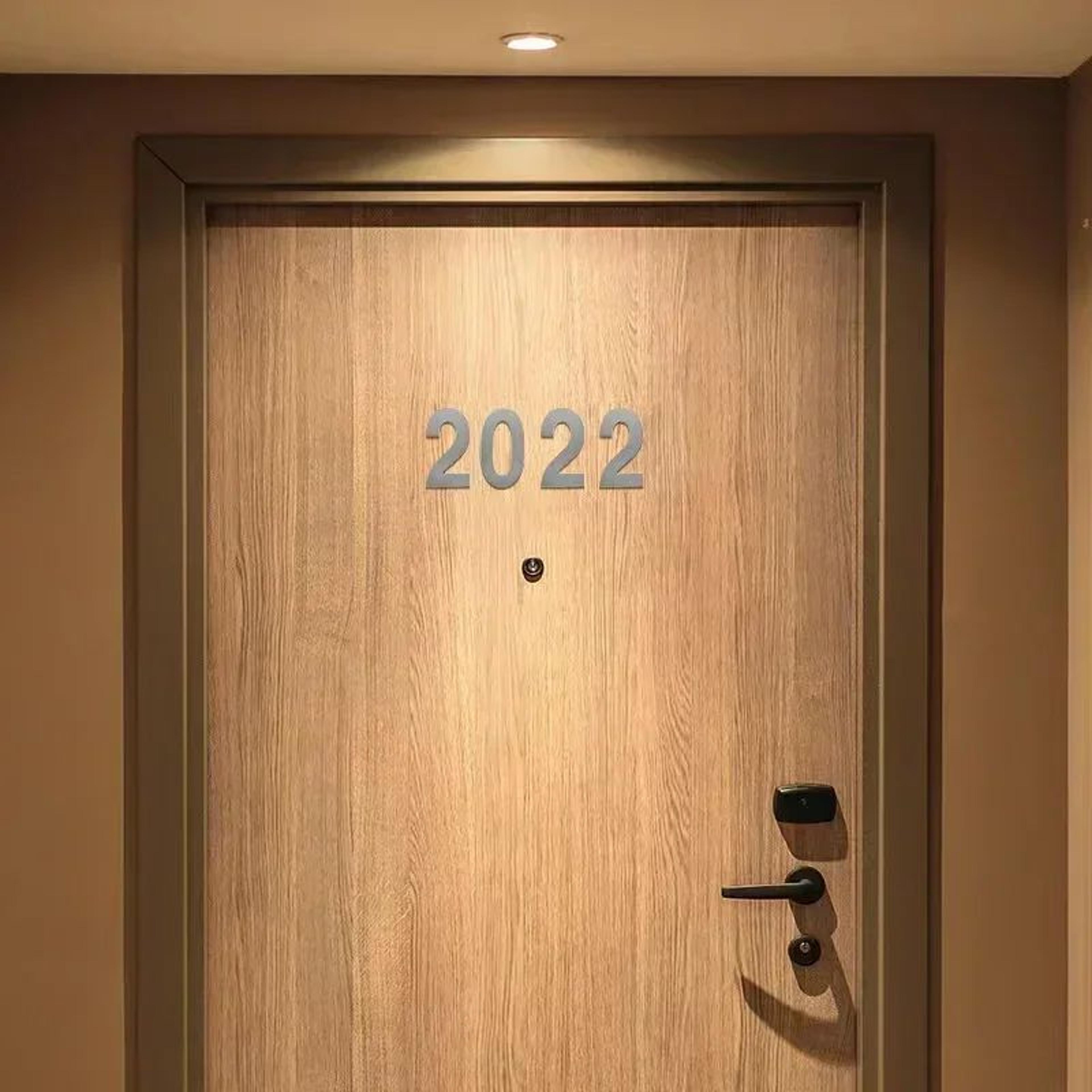 Self Adhesive Stainless Steel House Number 4