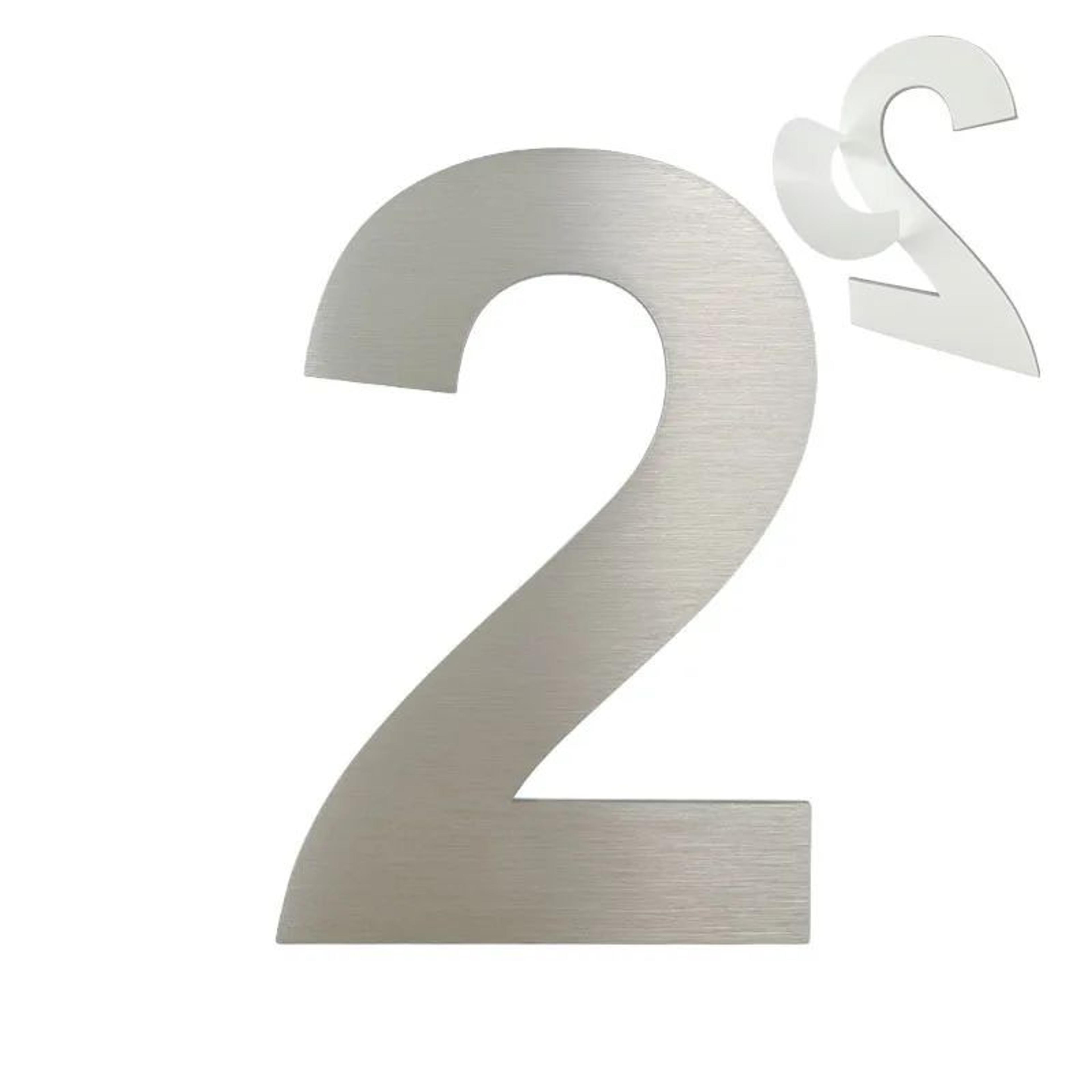 Self Adhesive Stainless Steel House Number 8