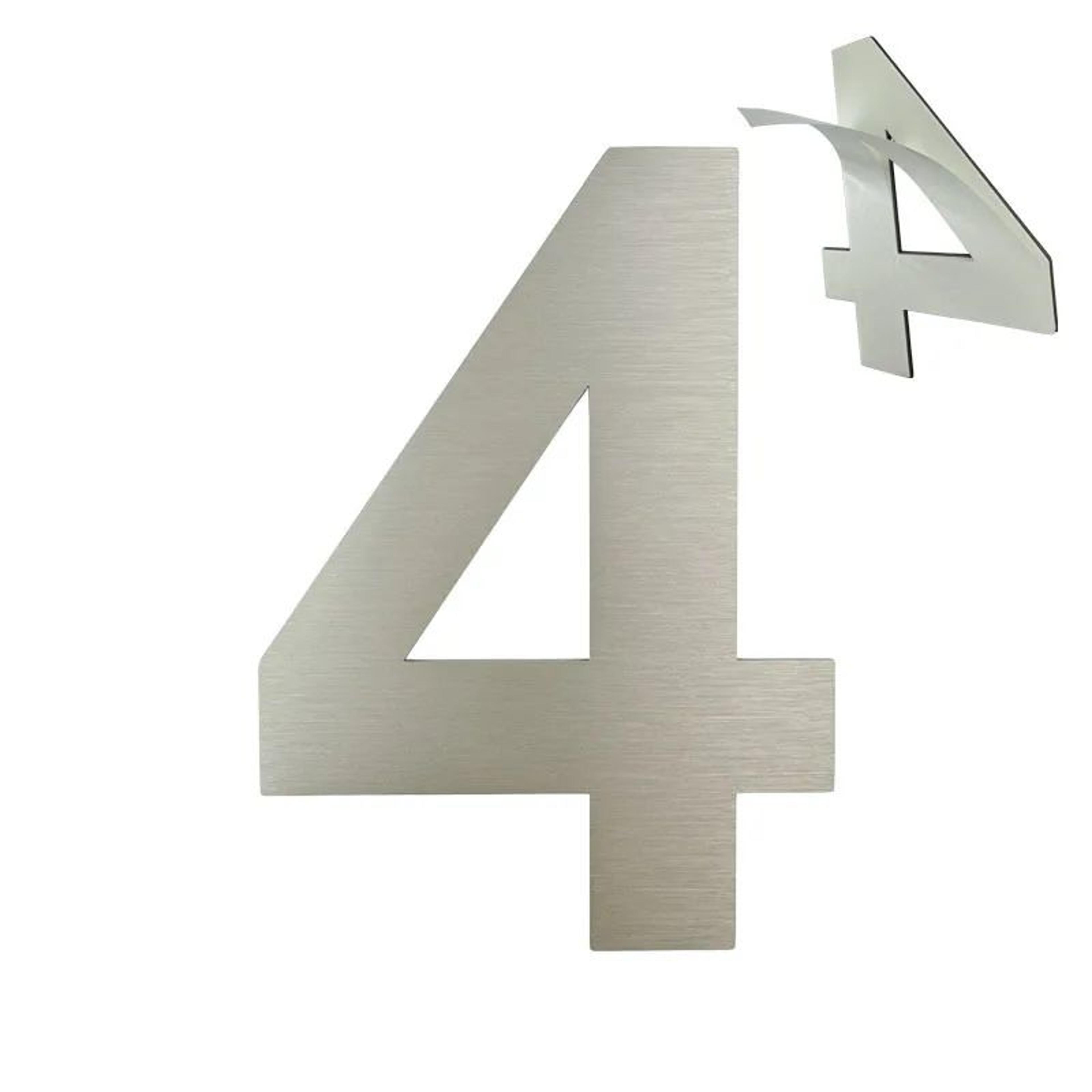 Self Adhesive Stainless Steel House Number 10