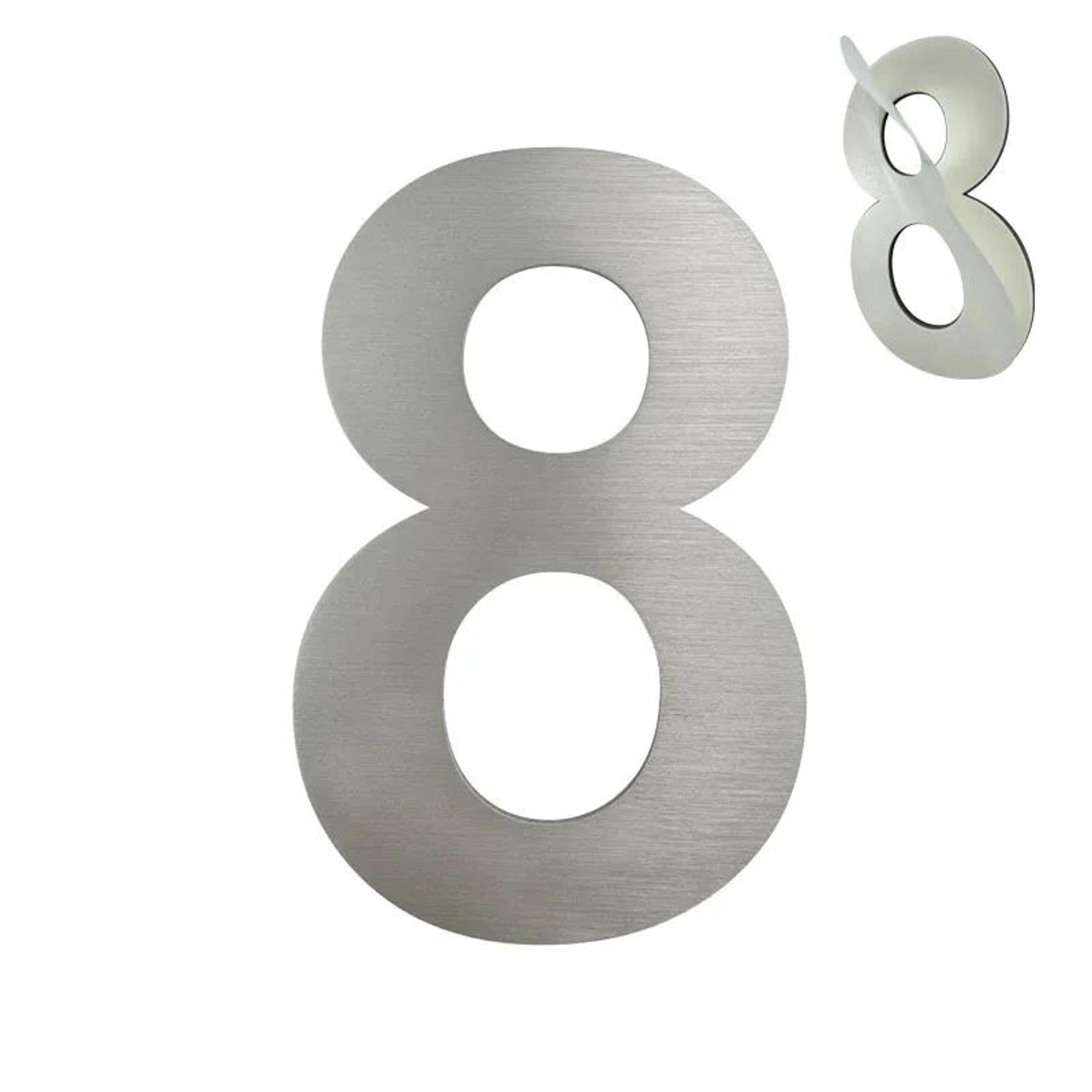 Self Adhesive Stainless Steel House Number 14