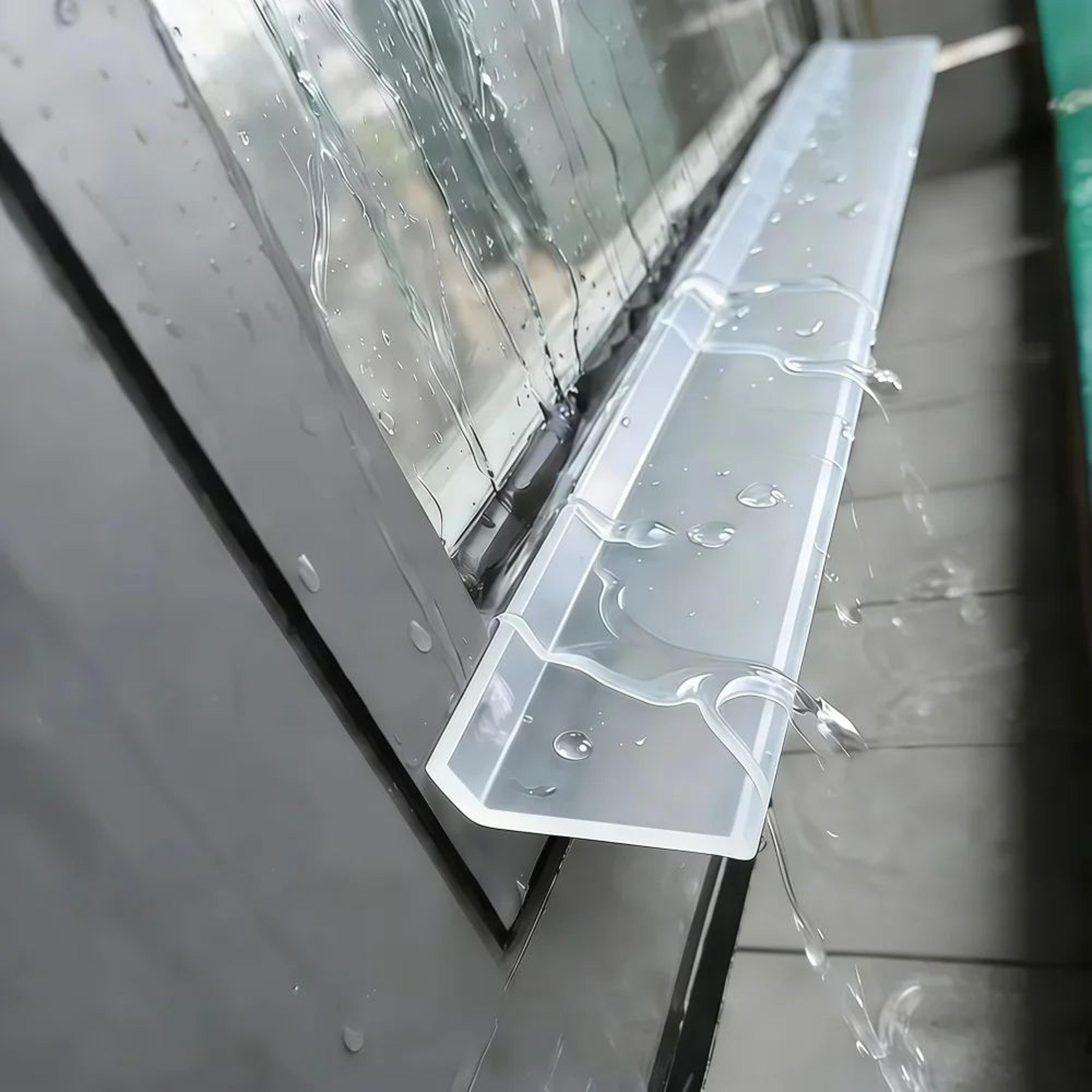 transparent window water blocking bar weather seal