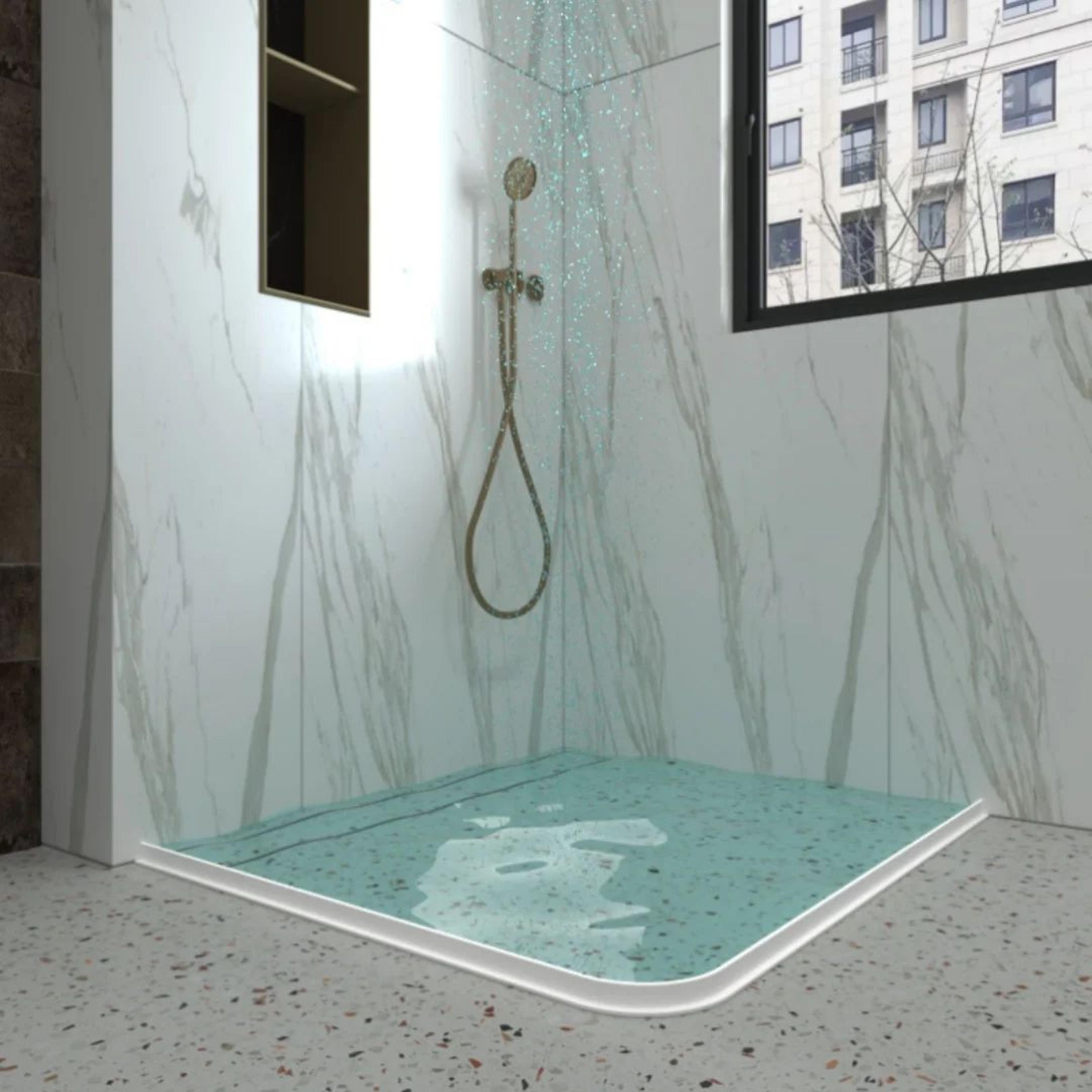 Shower Threshold Water Dam Bathroom Barrier Strip 3