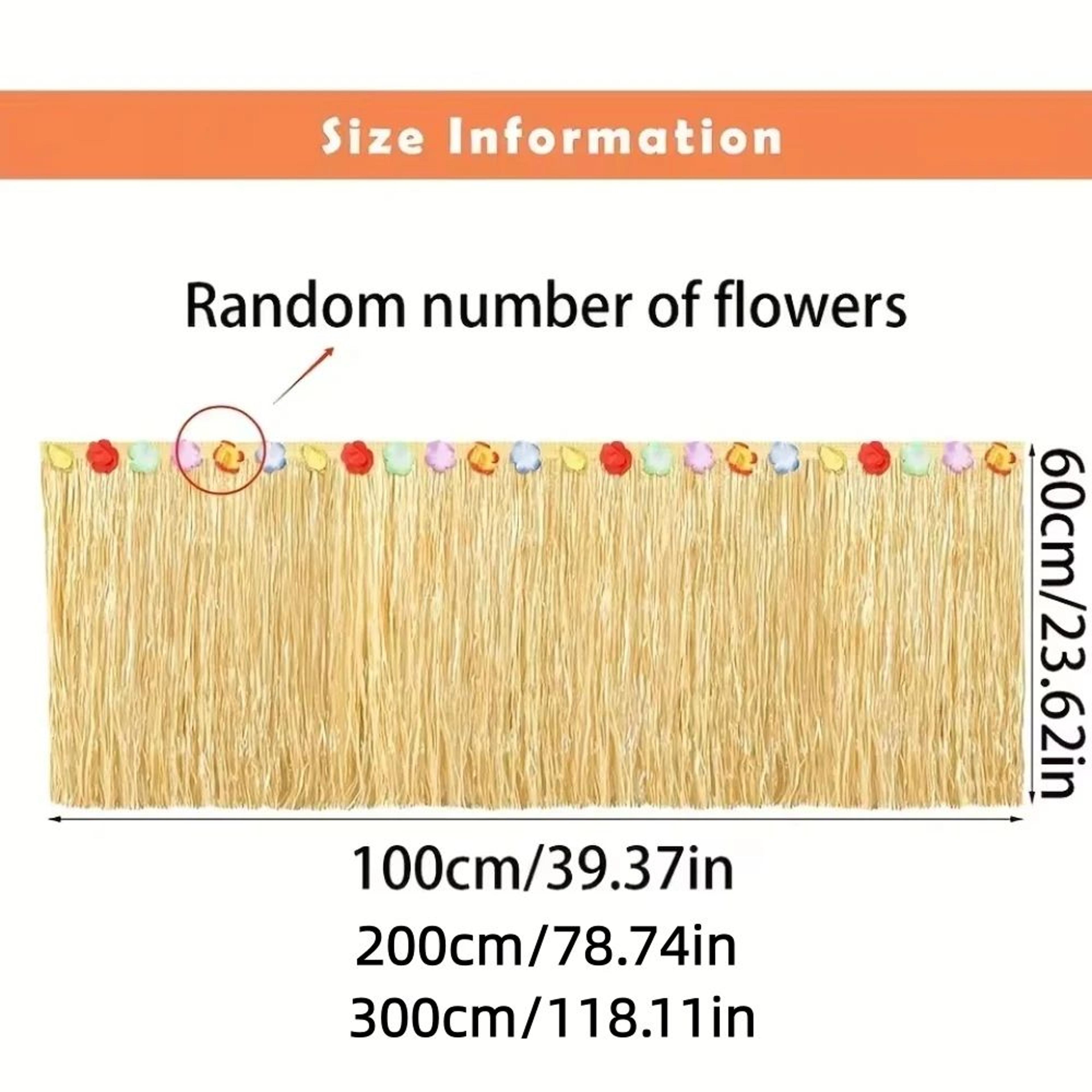 Reusable Hawaiian Grass Table Skirt 1