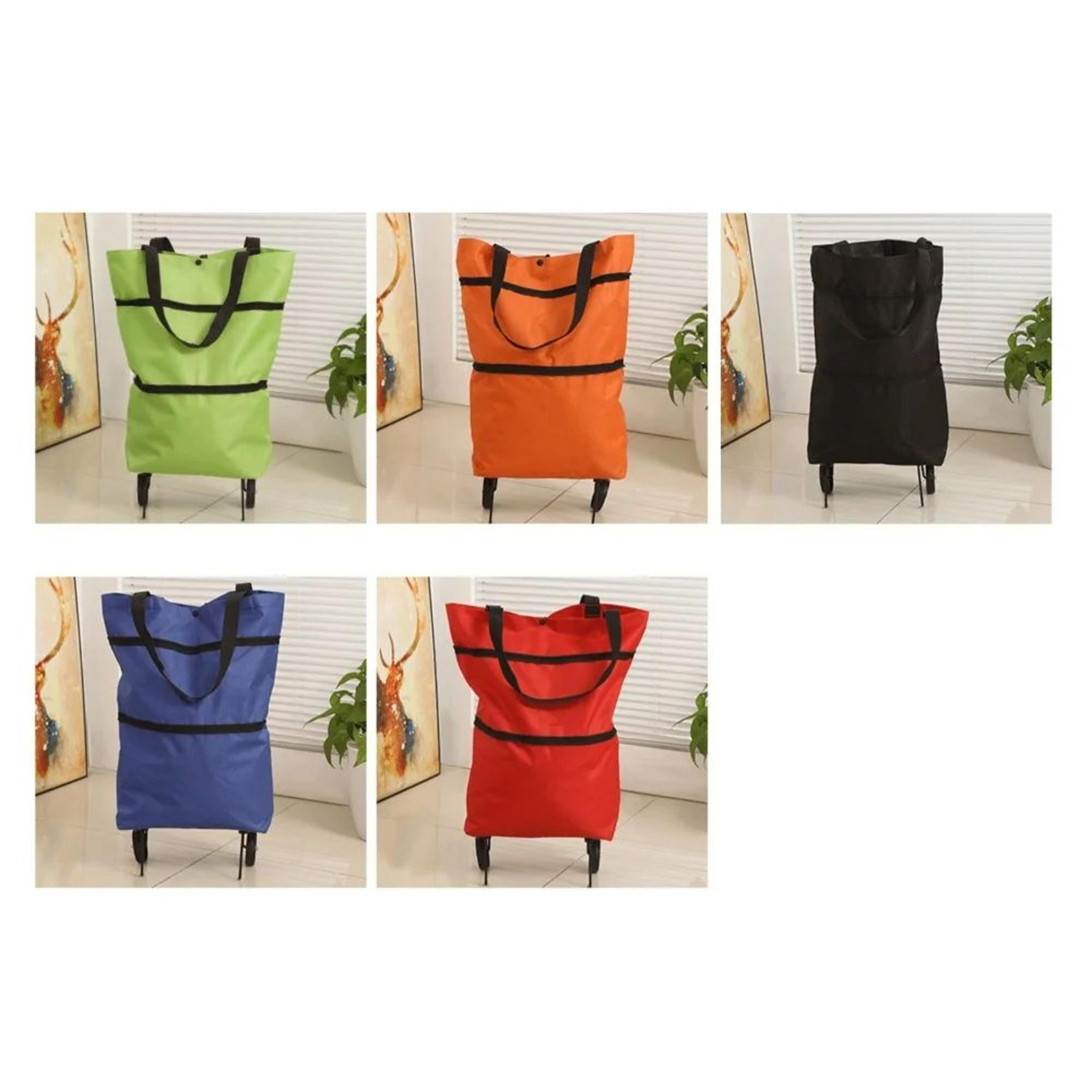 2 In 1 Foldable Shopping Cart Rolling Grocery Bag 5