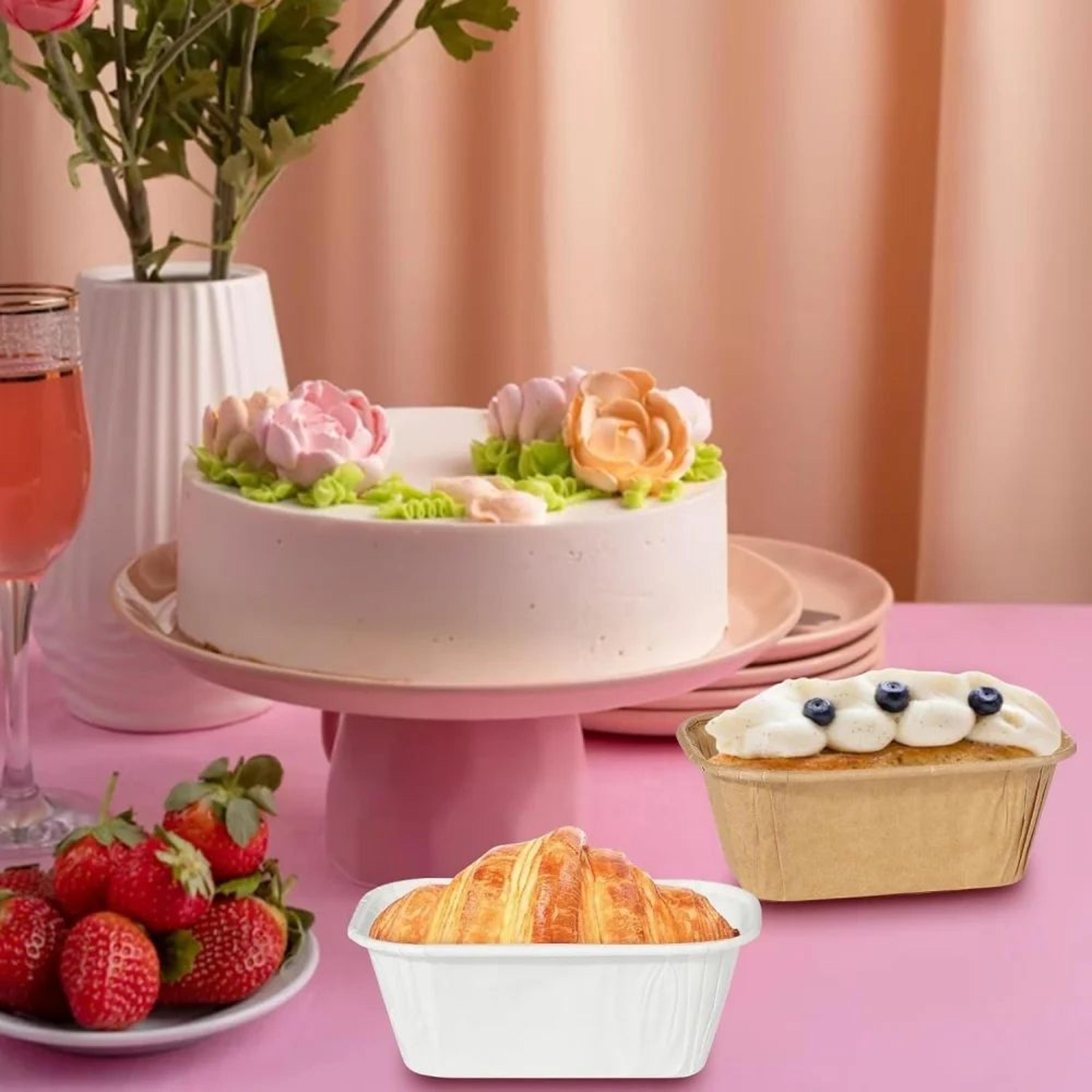 50 Piece Disposable Mini Loaf Baking Pans 3