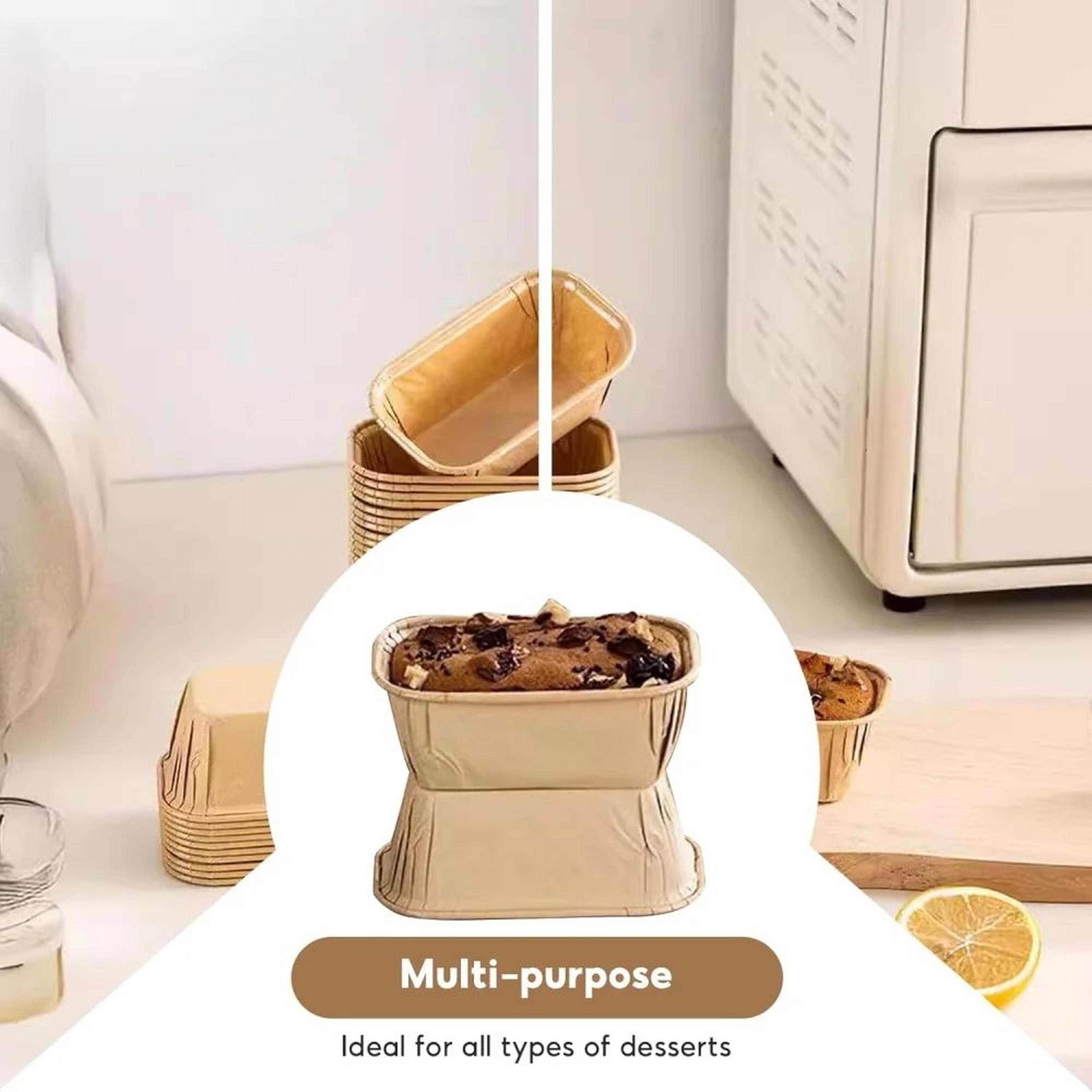 50 Piece Disposable Mini Loaf Baking Pans 4