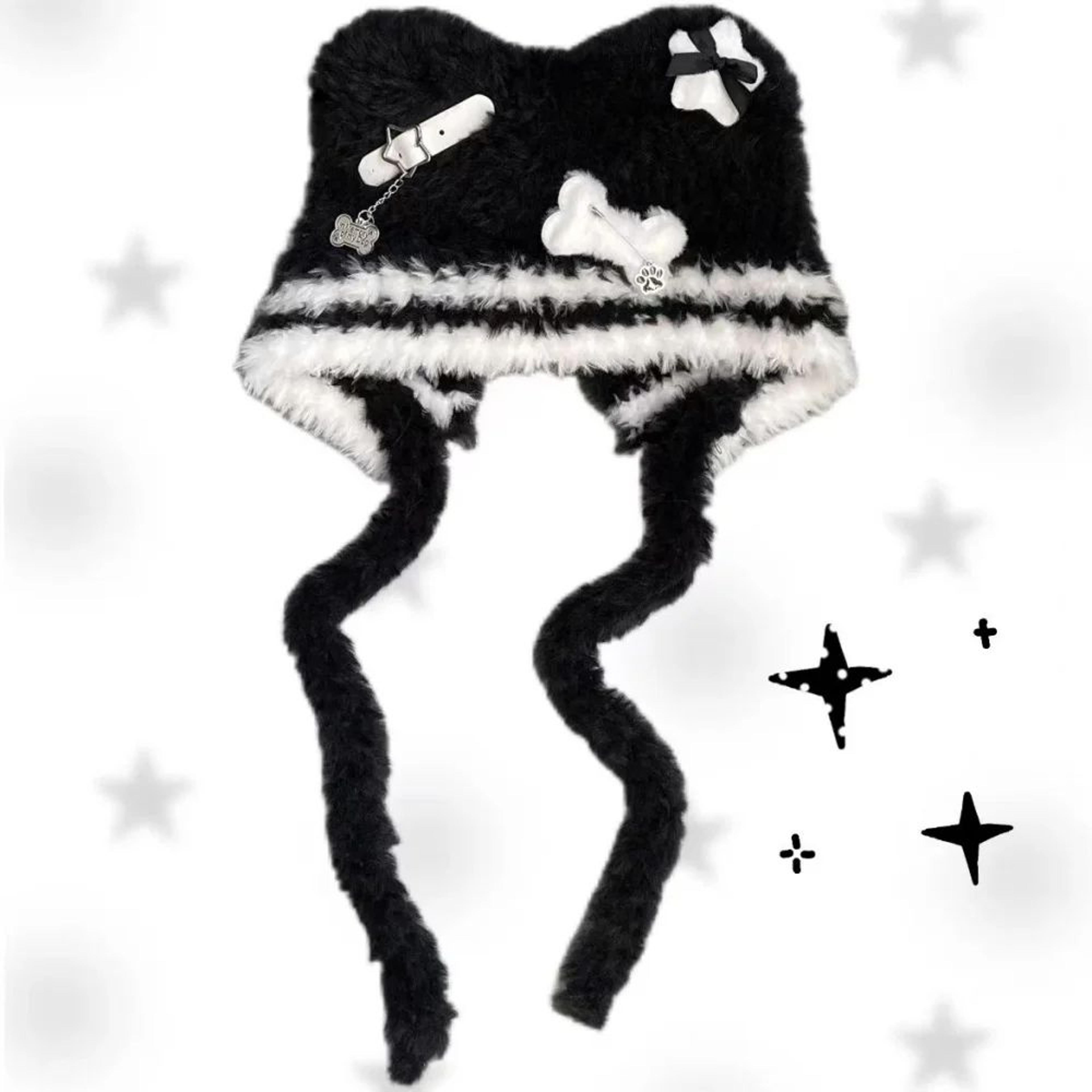 Gothic Y2K Bear Ear Hat 3