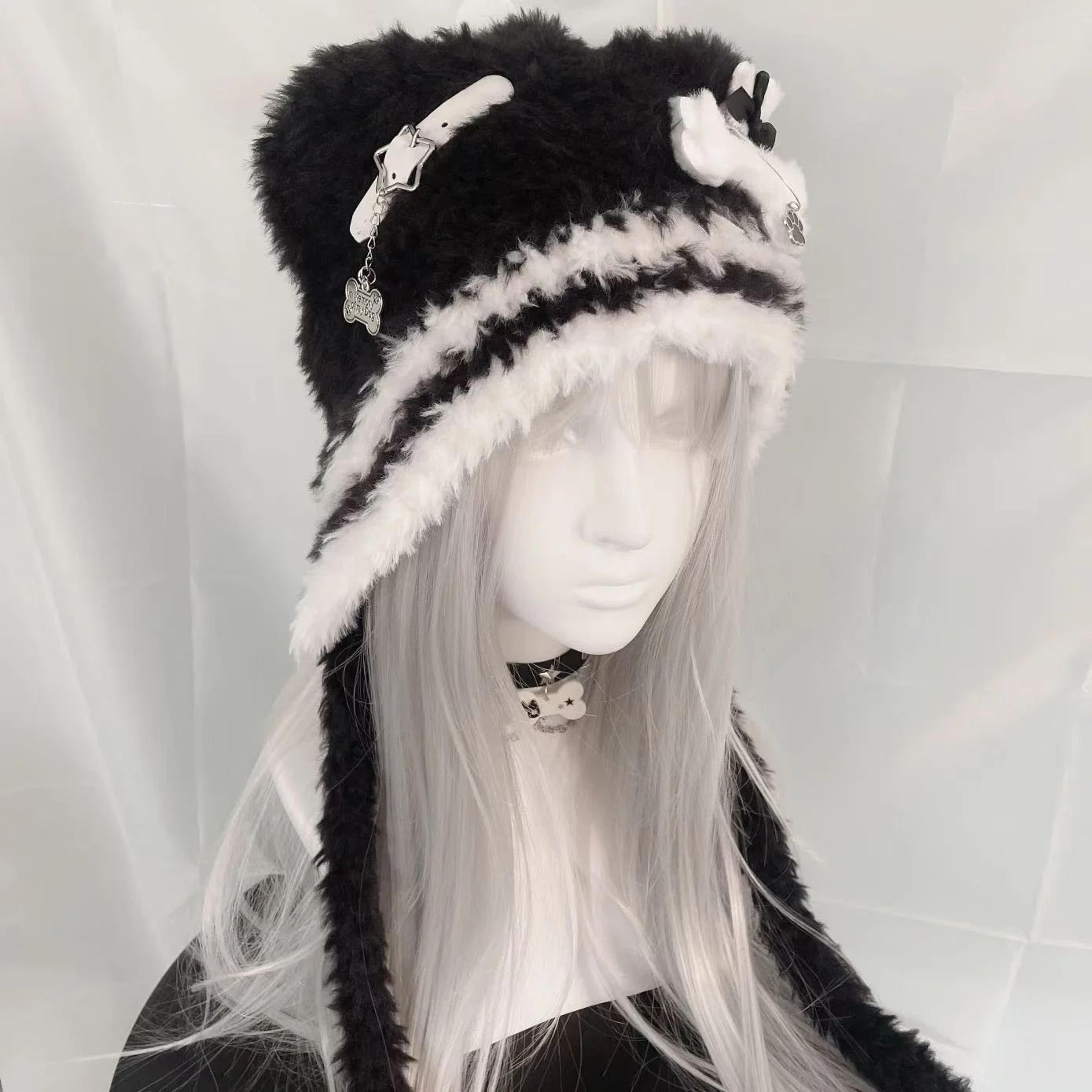 Gothic Y2K Bear Ear Hat 2