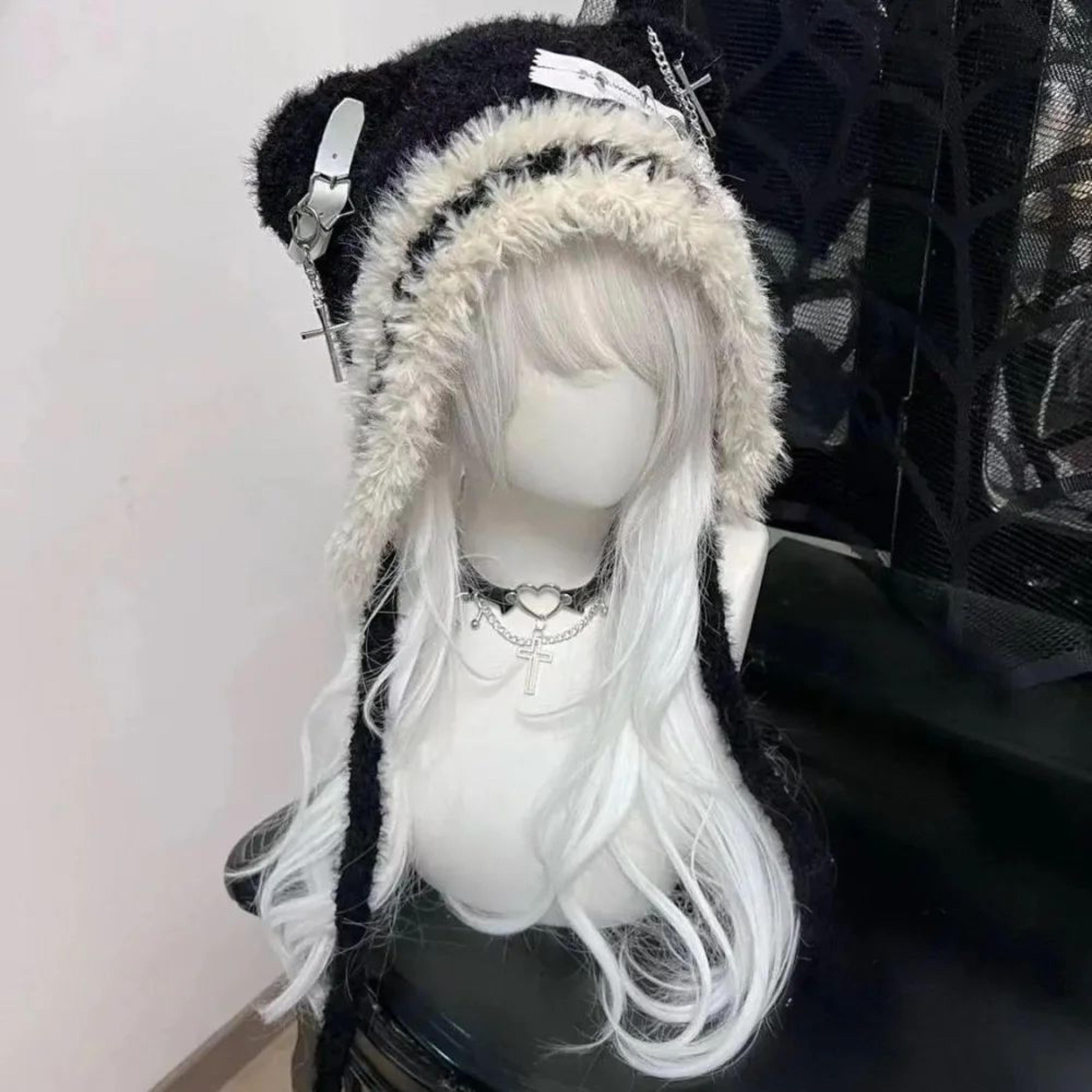 Gothic Y2K Bear Ear Hat 10