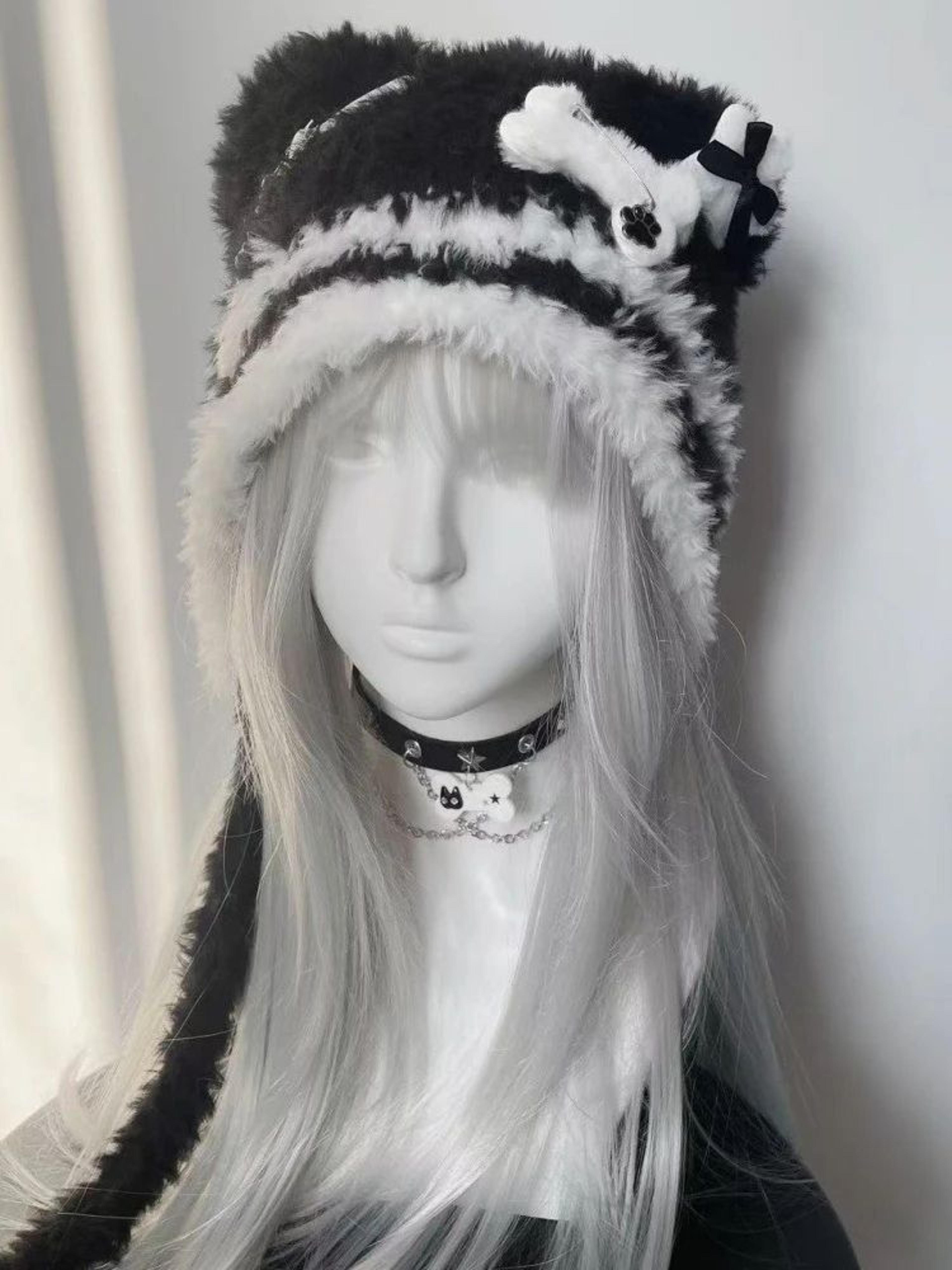 Gothic Y2K Bear Ear Hat 1