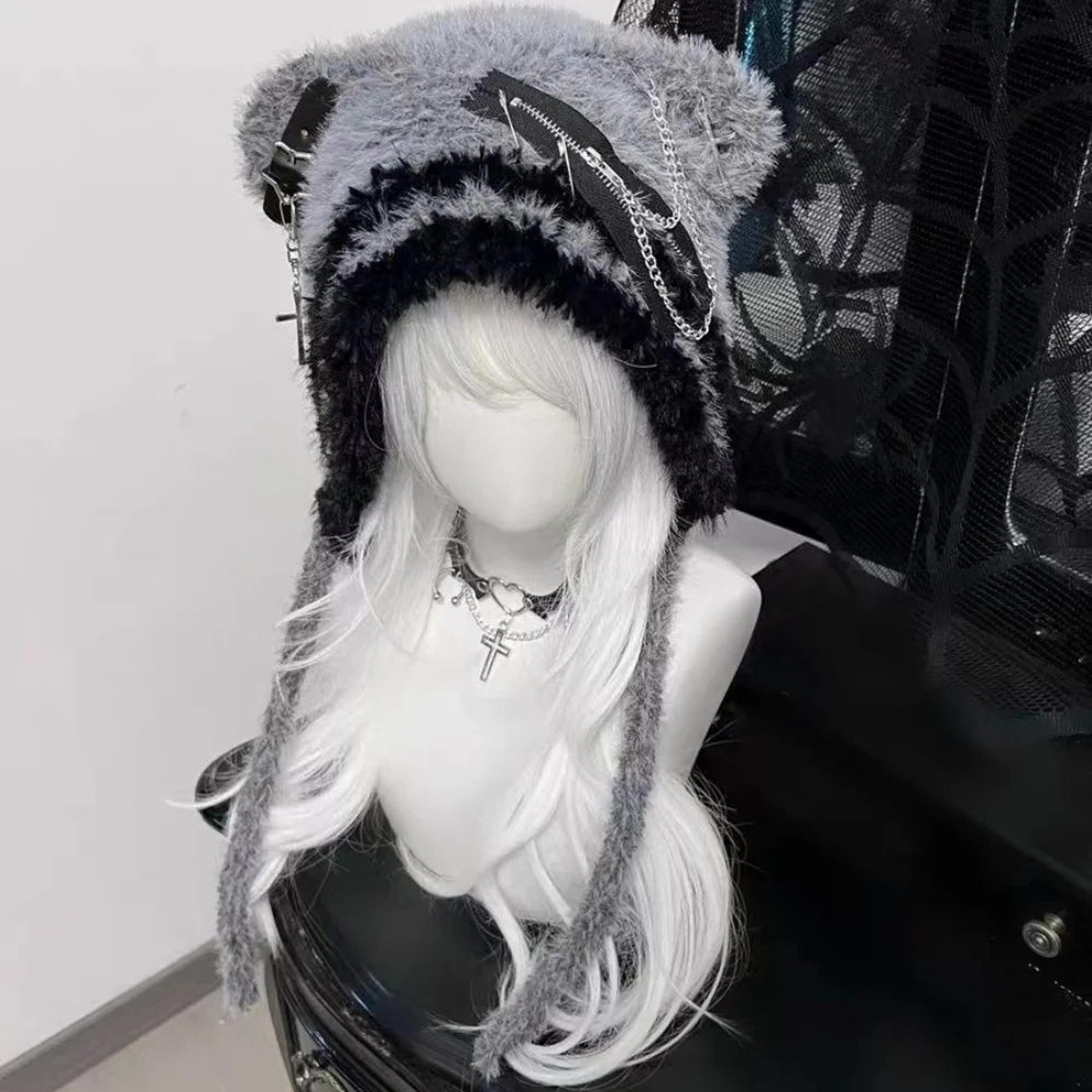 Gothic Y2K Bear Ear Hat 5